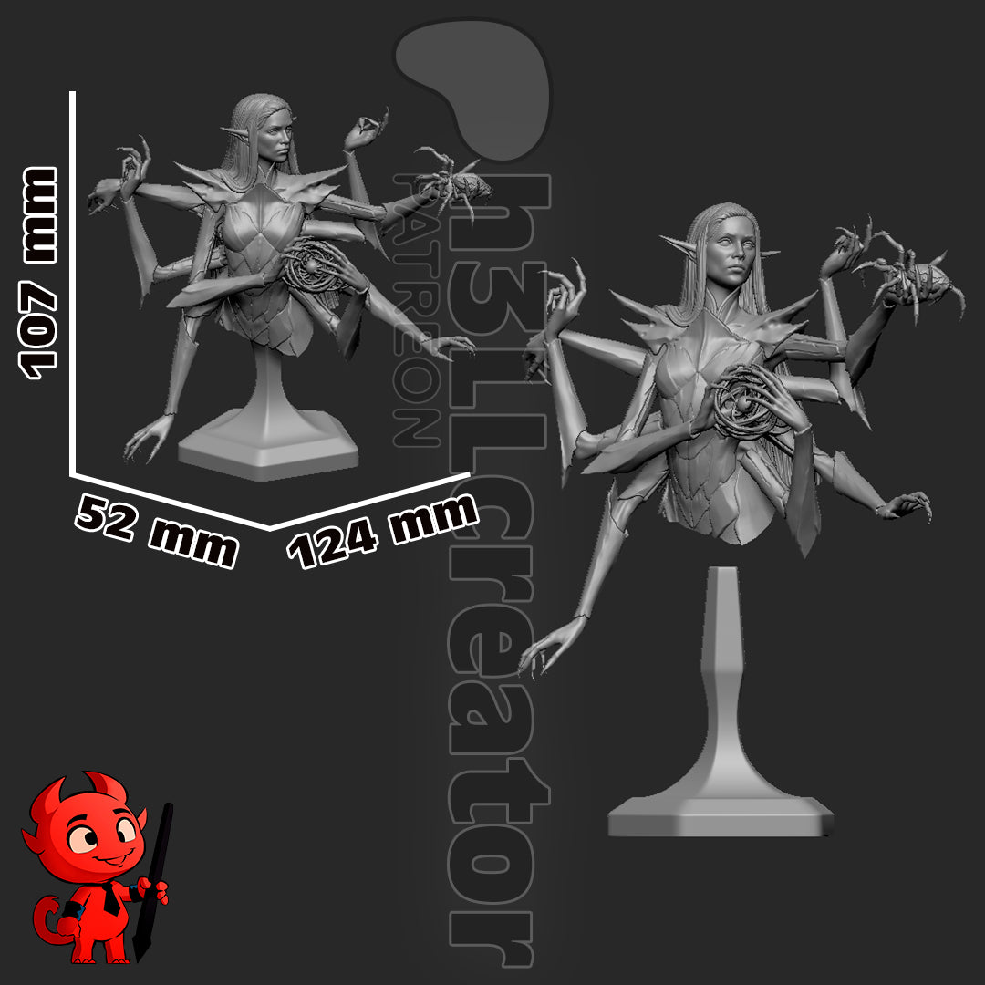 Lolth Garage Kit | Fanmade Model by h3llCreator | Forgotten Realms | 3D Printed - Sephiknot