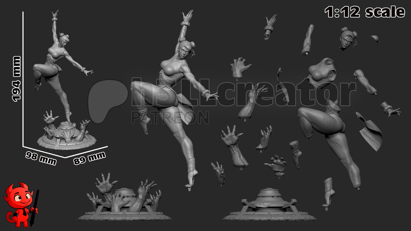 Chun-Li Garage Kit | Fanmade Model by h3llCreator | Street Fighter | 3D Printed - Sephiknot