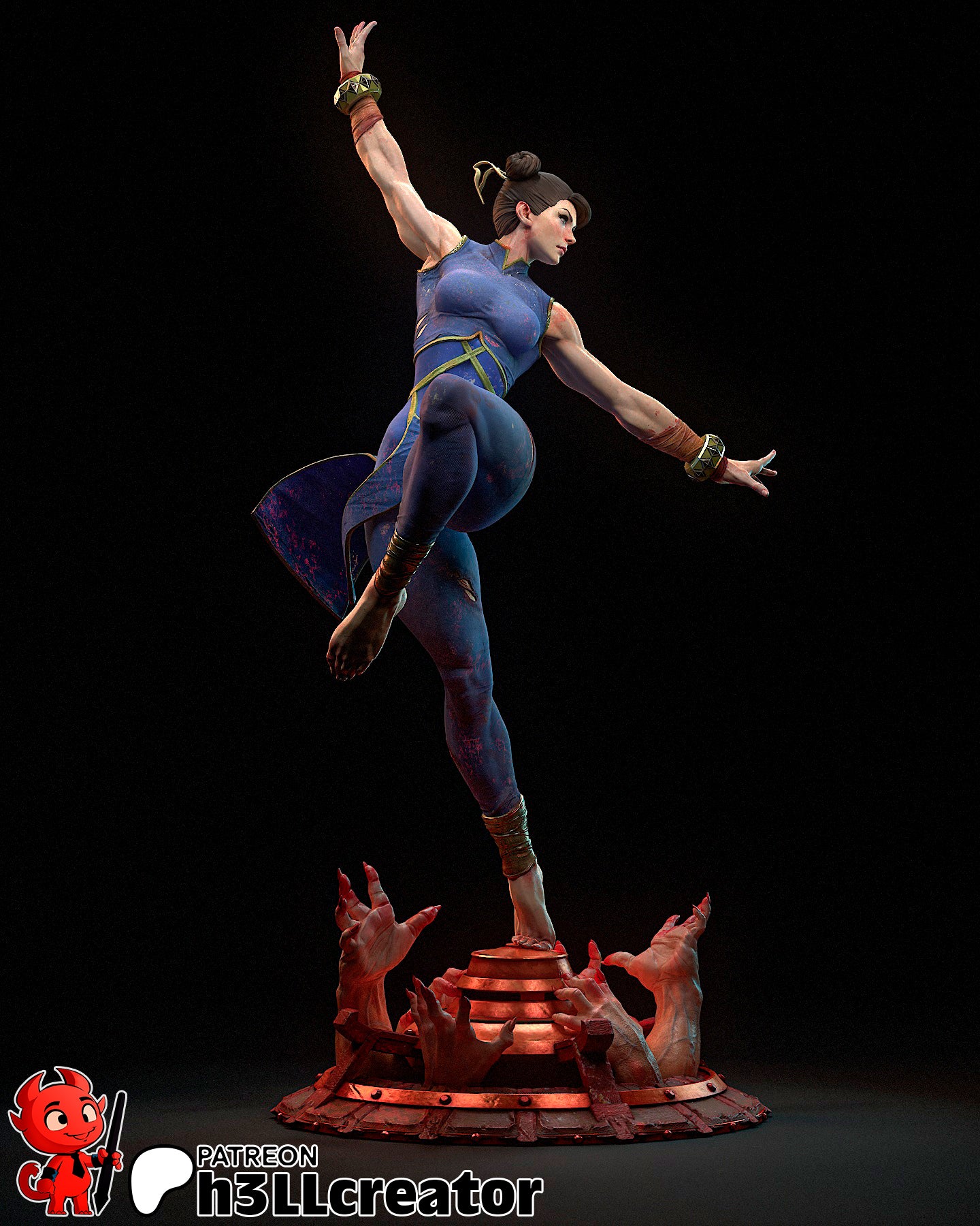 Chun-Li Garage Kit | Fanmade Model by h3llCreator | Street Fighter | 3D Printed - Sephiknot