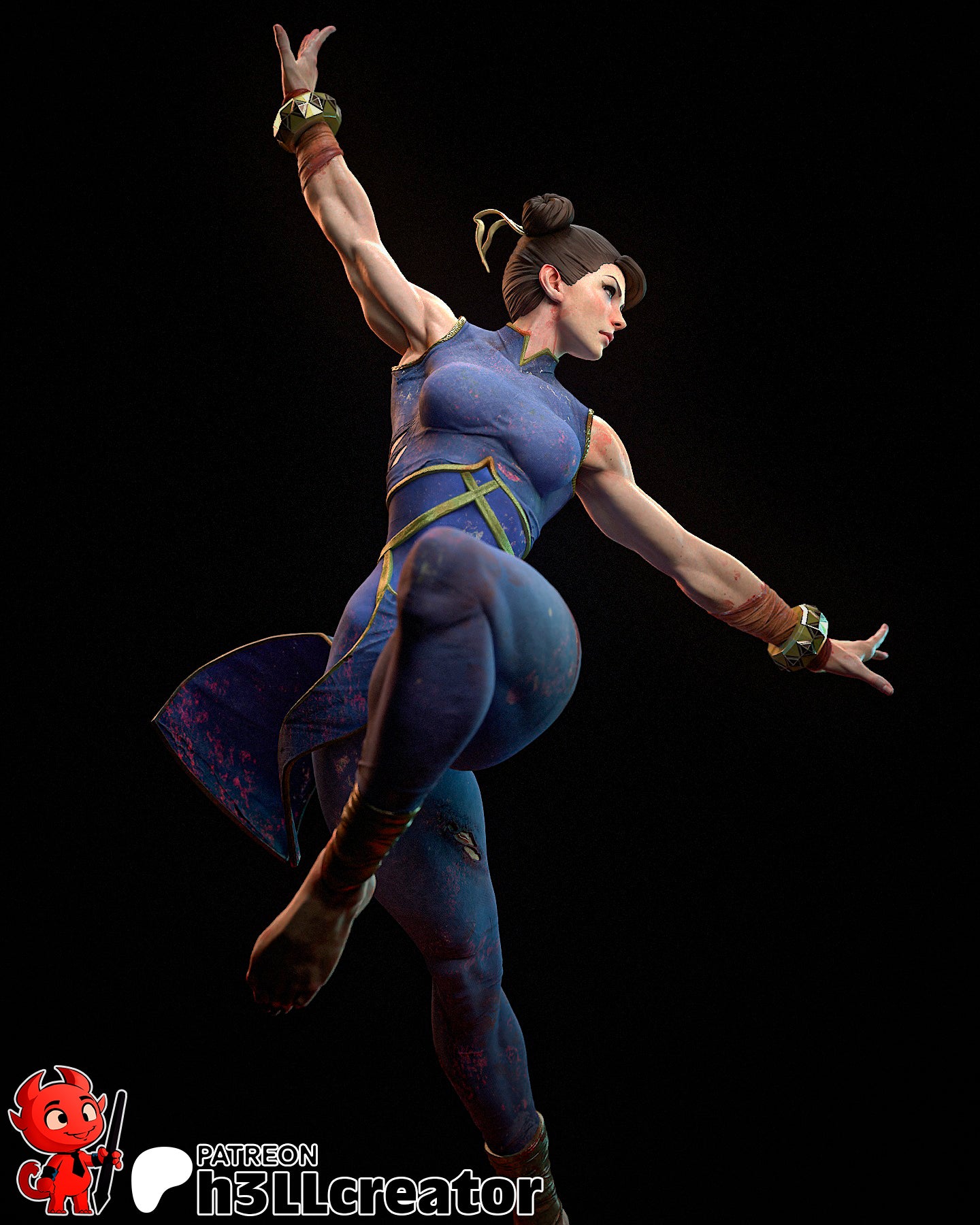 Chun-Li Garage Kit | Fanmade Model by h3llCreator | Street Fighter | 3D Printed - Sephiknot