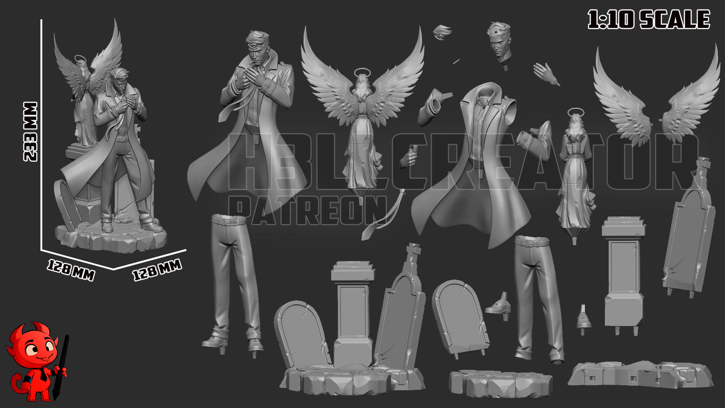 John Constantine by h3ll creator | High Quality Resin Print | Painted Commissions available!