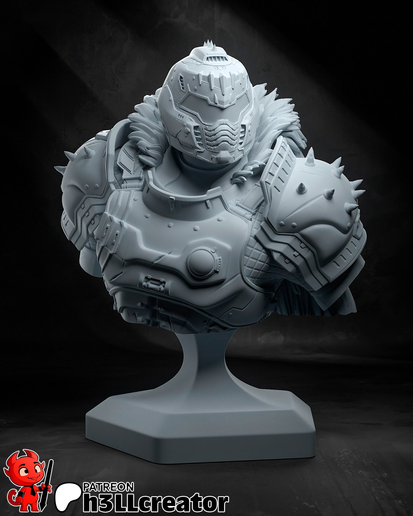 Doomguy Garage Kit | Fanmade Model by h3llCreator | Doom | 3D Printed - Sephiknot