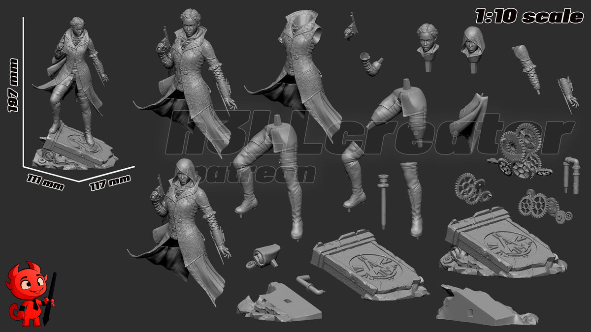 Evie from Assassins Creed by h3ll creator | High Quality Resin Print | Painted Commissions available!