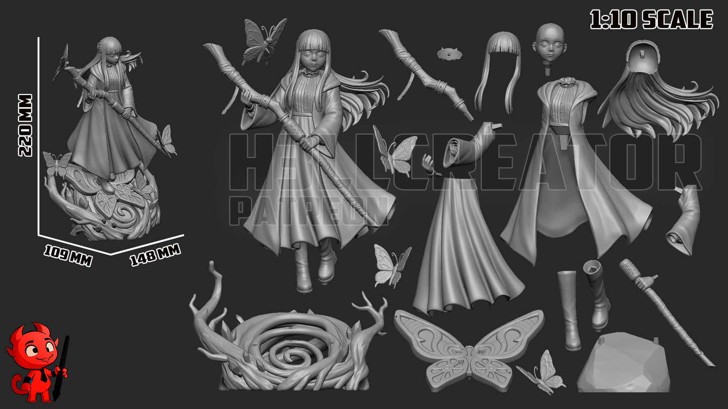 Fern from Frieren by h3ll creator | High Quality Resin Print | Painted Commissions available!