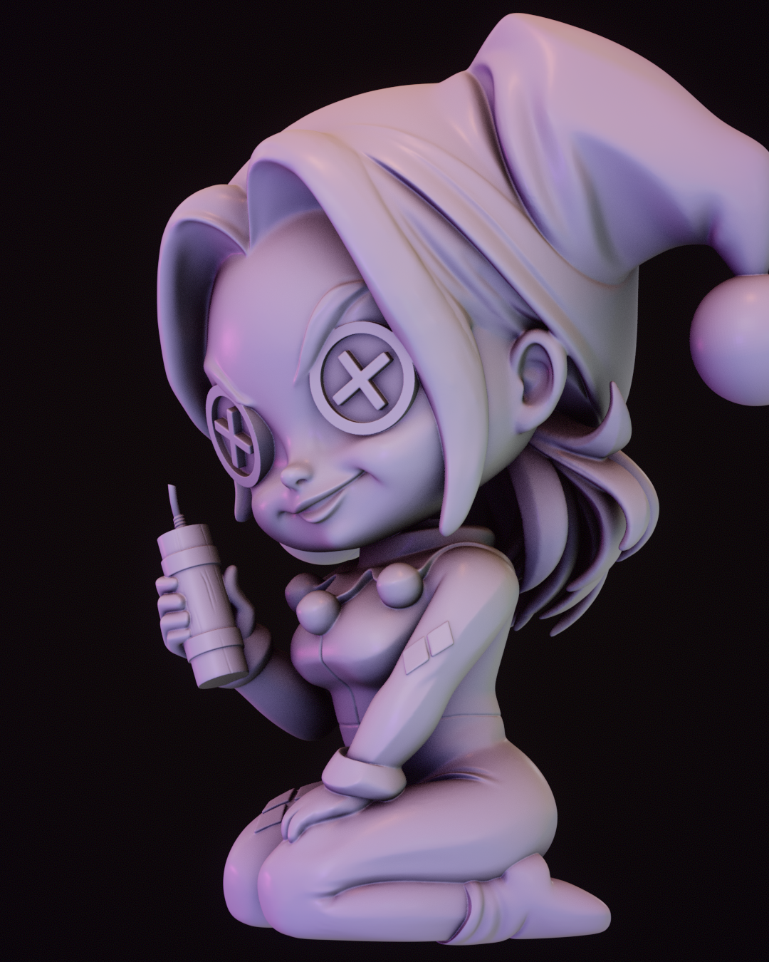 Plush Harley by Skullpture | High Quality Resin Print | Painted Commissions available!