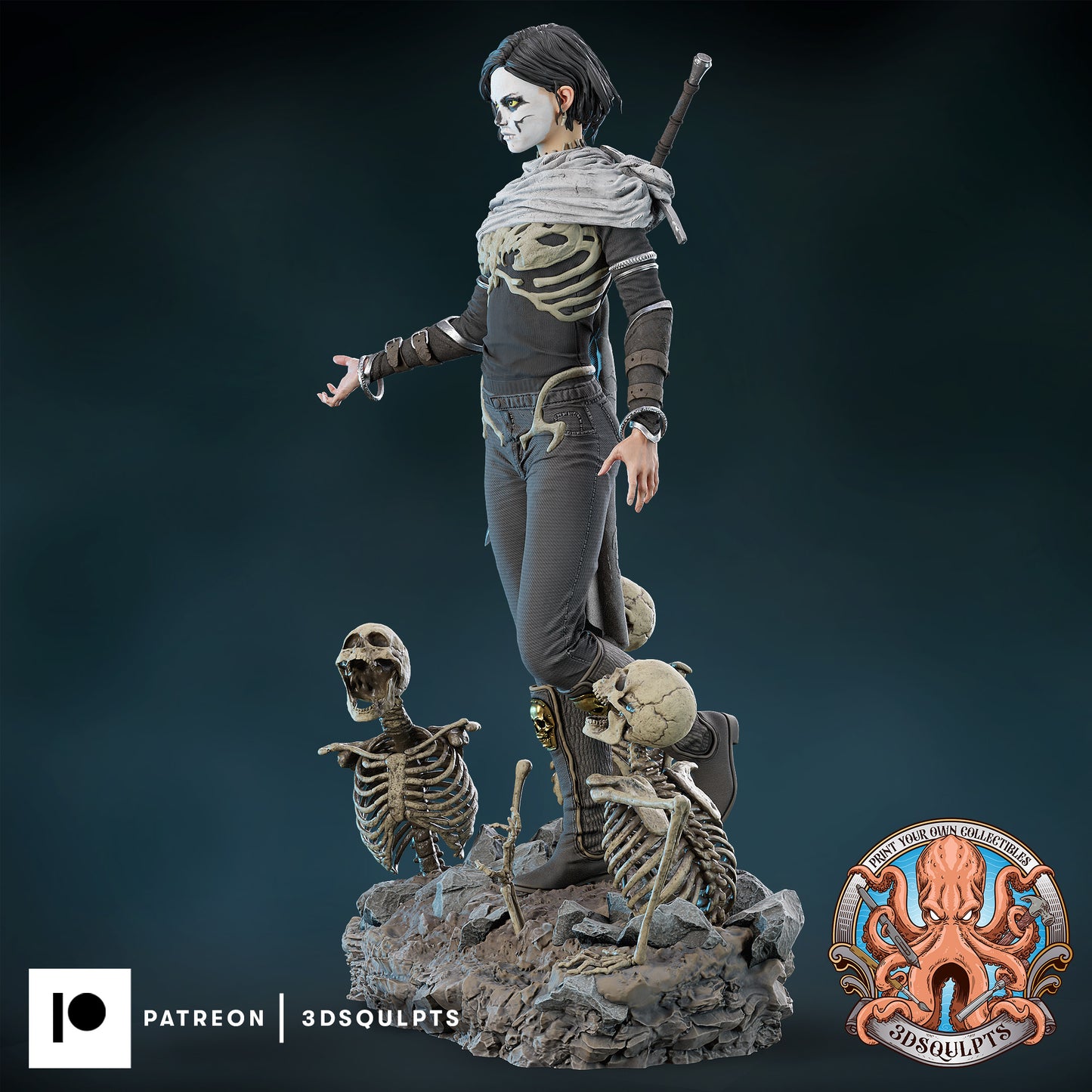 Harrow from The Locked Tomb by 3dsqulpts | High Quality Resin Print | Painted Commissions available!
