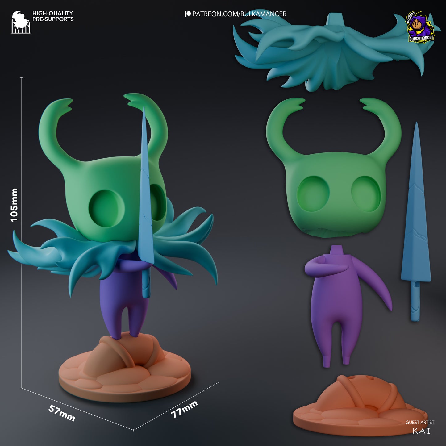 Hollow Knight Garage Kit | Fanmade Model by Bulkamancer | 3D Printed - Sephiknot