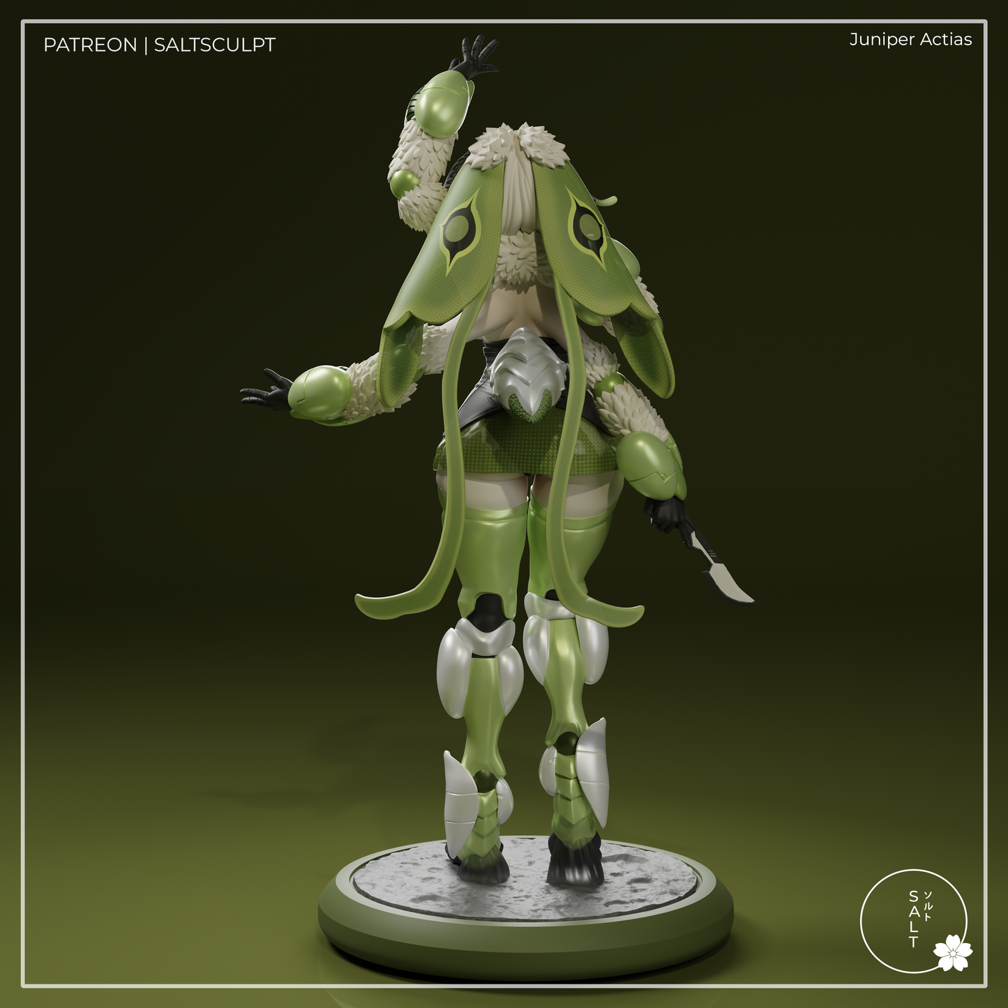 Juniper Actias by SaltSculpts | High Quality Resin Print | Painted Commissions available!