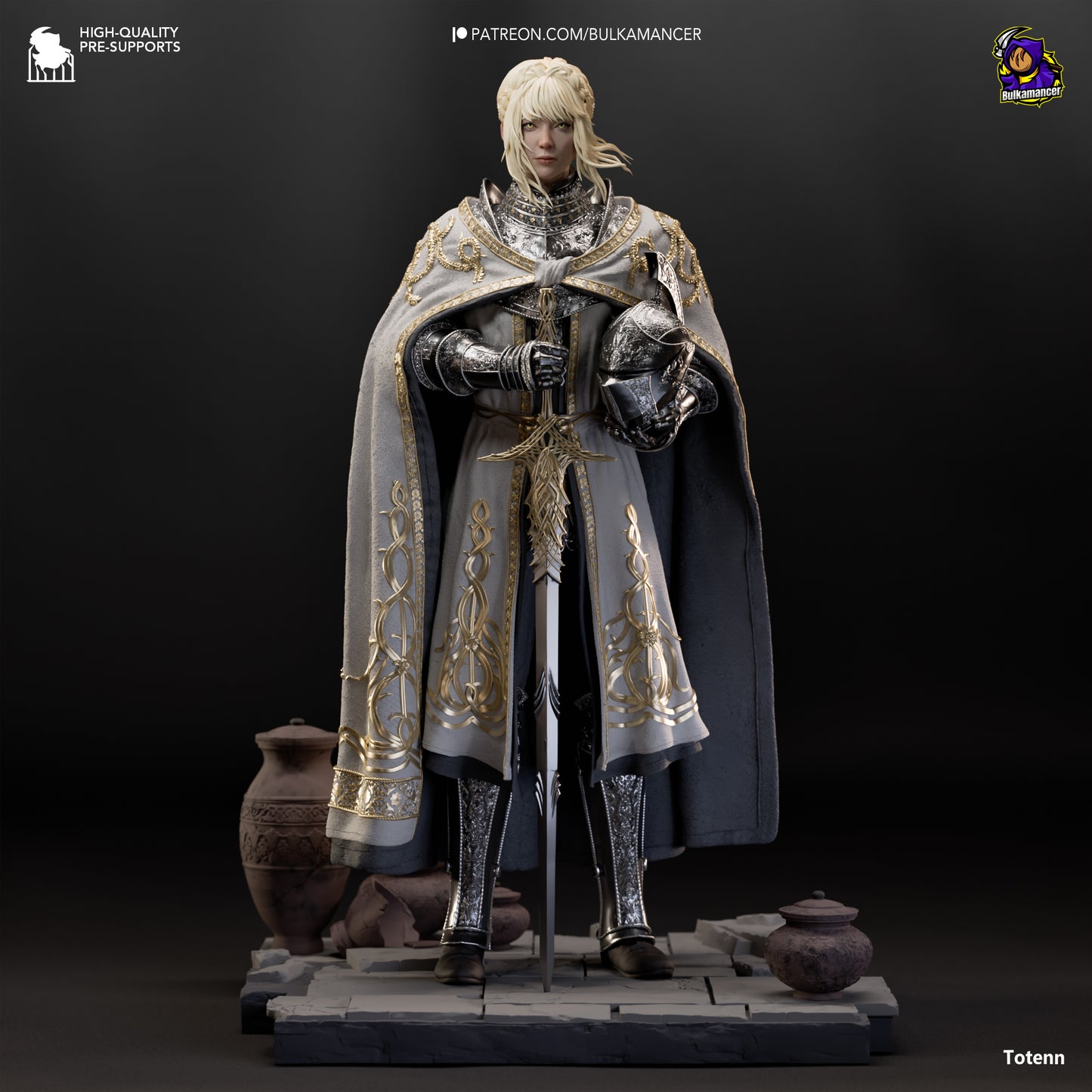 Needle Knight Garage Kit | Fanmade Model by Bulkamancer | 3D Printed - Sephiknot
