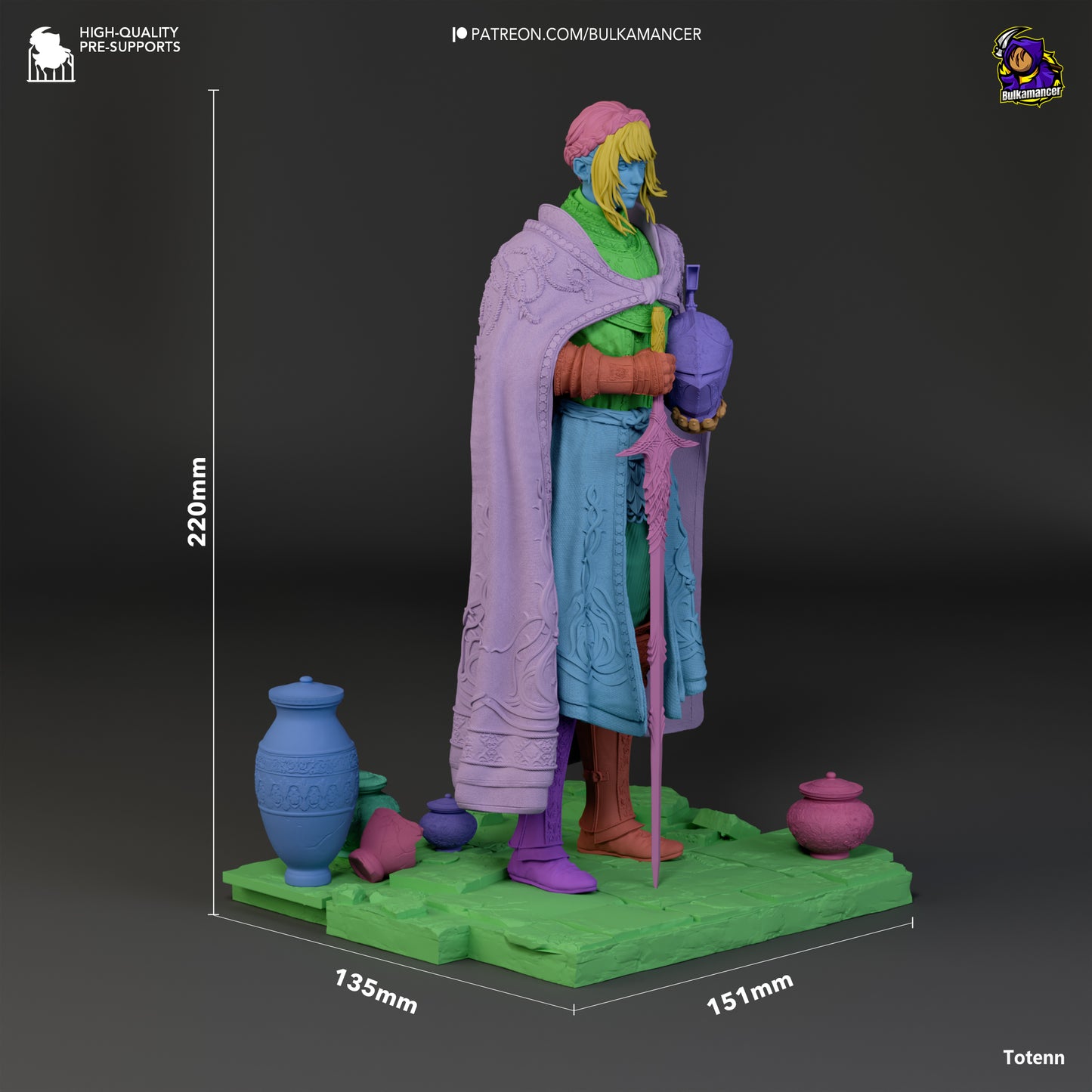 Needle Knight Garage Kit | Fanmade Model by Bulkamancer | 3D Printed - Sephiknot