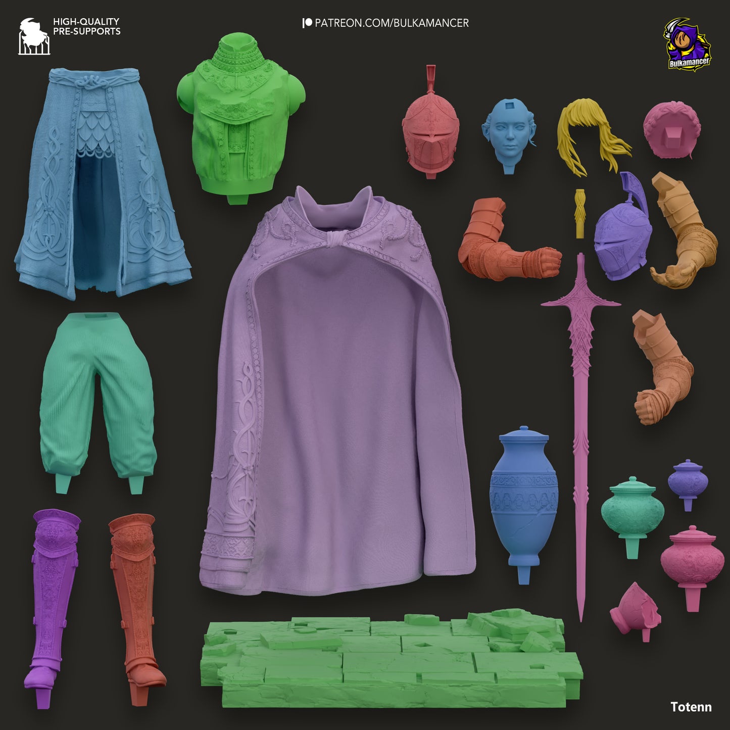 Needle Knight Garage Kit | Fanmade Model by Bulkamancer | 3D Printed - Sephiknot