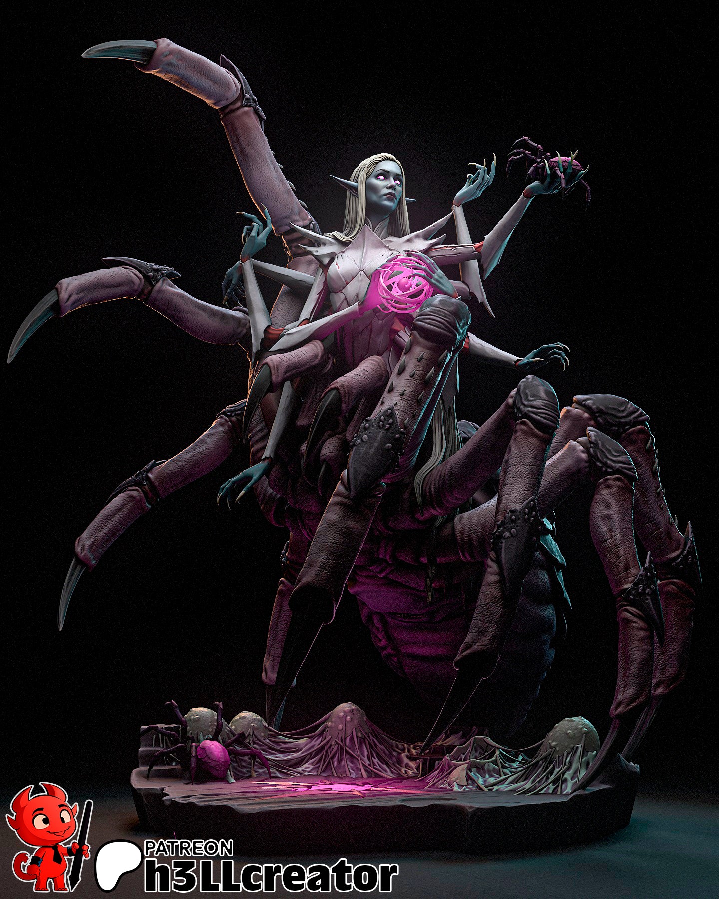Lolth Garage Kit | Fanmade Model by h3llCreator | Forgotten Realms | 3D Printed - Sephiknot
