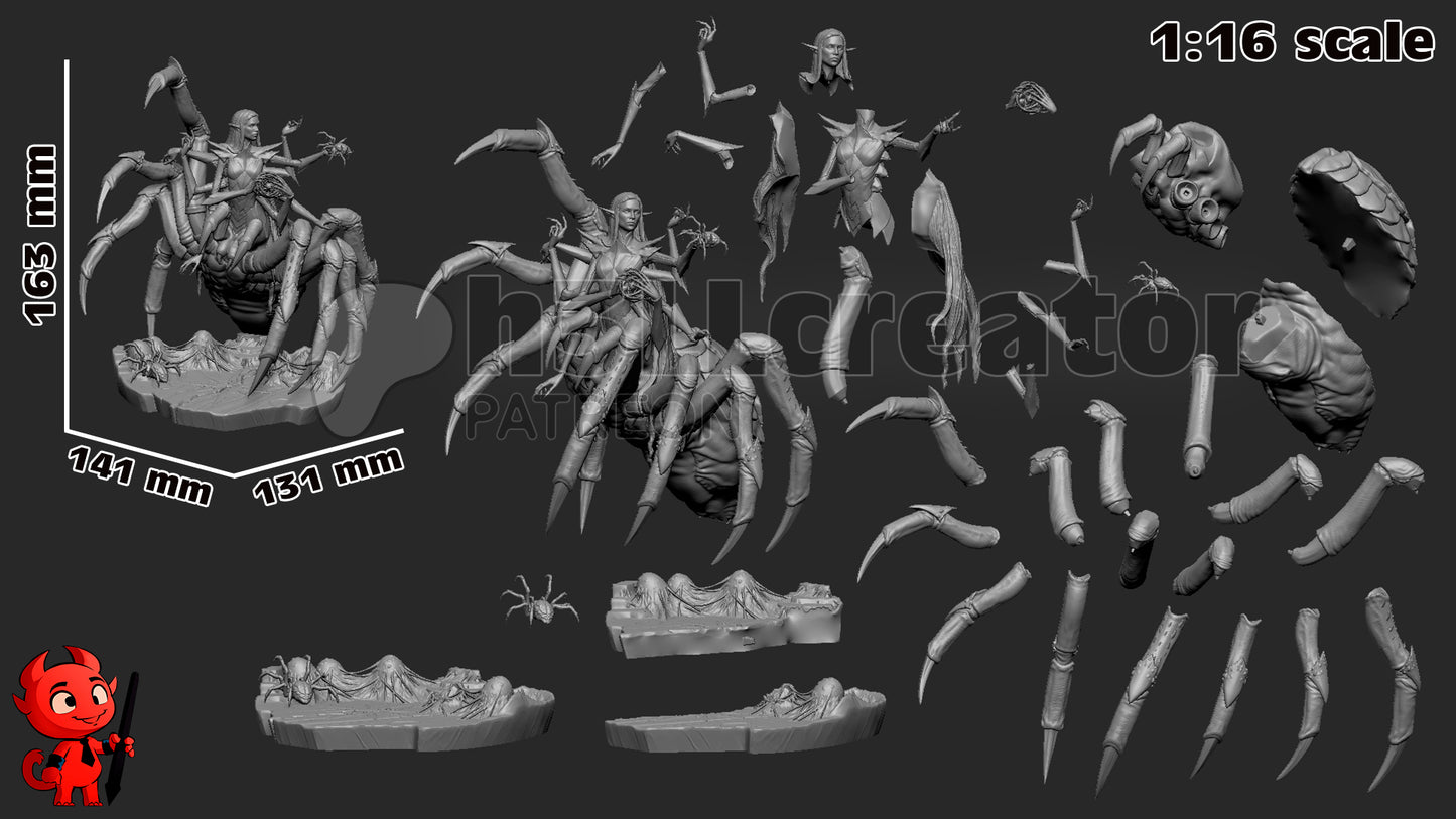 Lolth Garage Kit | Fanmade Model by h3llCreator | Forgotten Realms | 3D Printed - Sephiknot