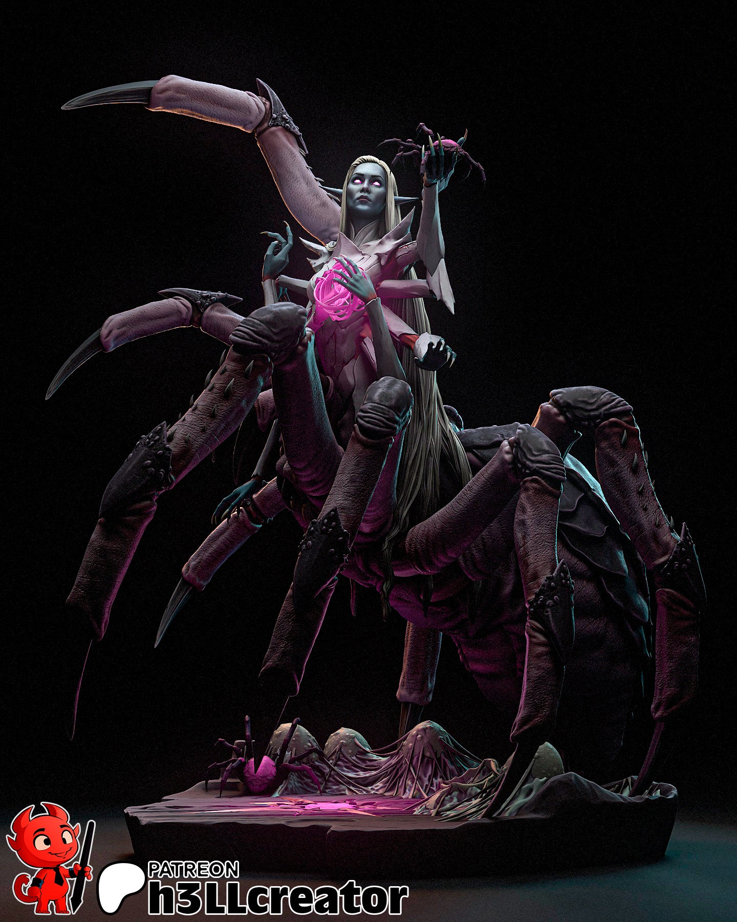 Lolth Garage Kit | Fanmade Model by h3llCreator | Forgotten Realms | 3D Printed - Sephiknot