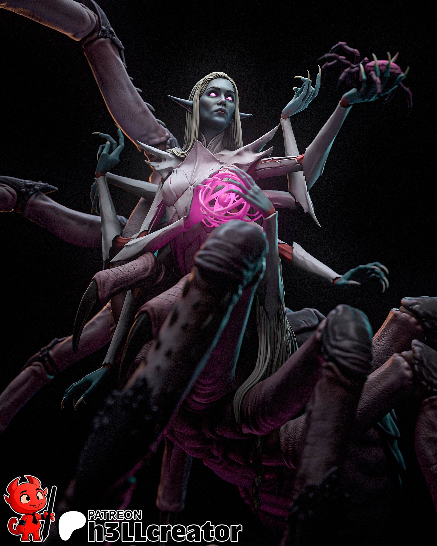Lolth Garage Kit | Fanmade Model by h3llCreator | Forgotten Realms | 3D Printed - Sephiknot