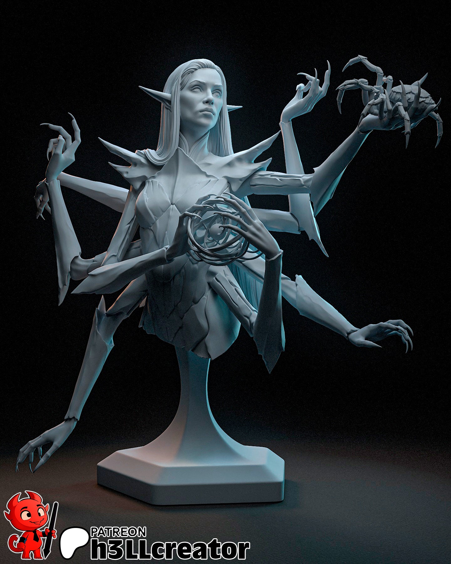 Lolth Garage Kit | Fanmade Model by h3llCreator | Forgotten Realms | 3D Printed - Sephiknot