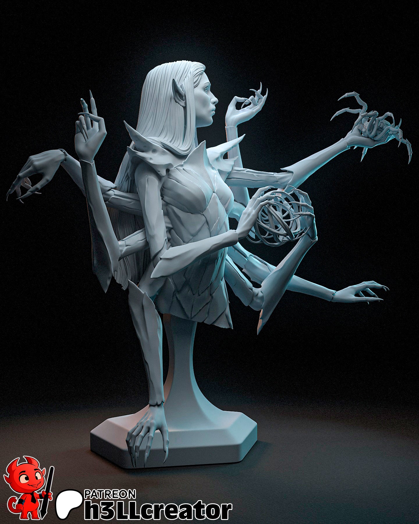 Lolth Garage Kit | Fanmade Model by h3llCreator | Forgotten Realms | 3D Printed - Sephiknot