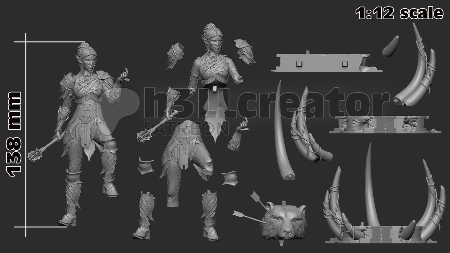 Minthara Garage Kit | Fanmade Model by h3llCreator | Baldurs Gate | 3D Printed - Sephiknot