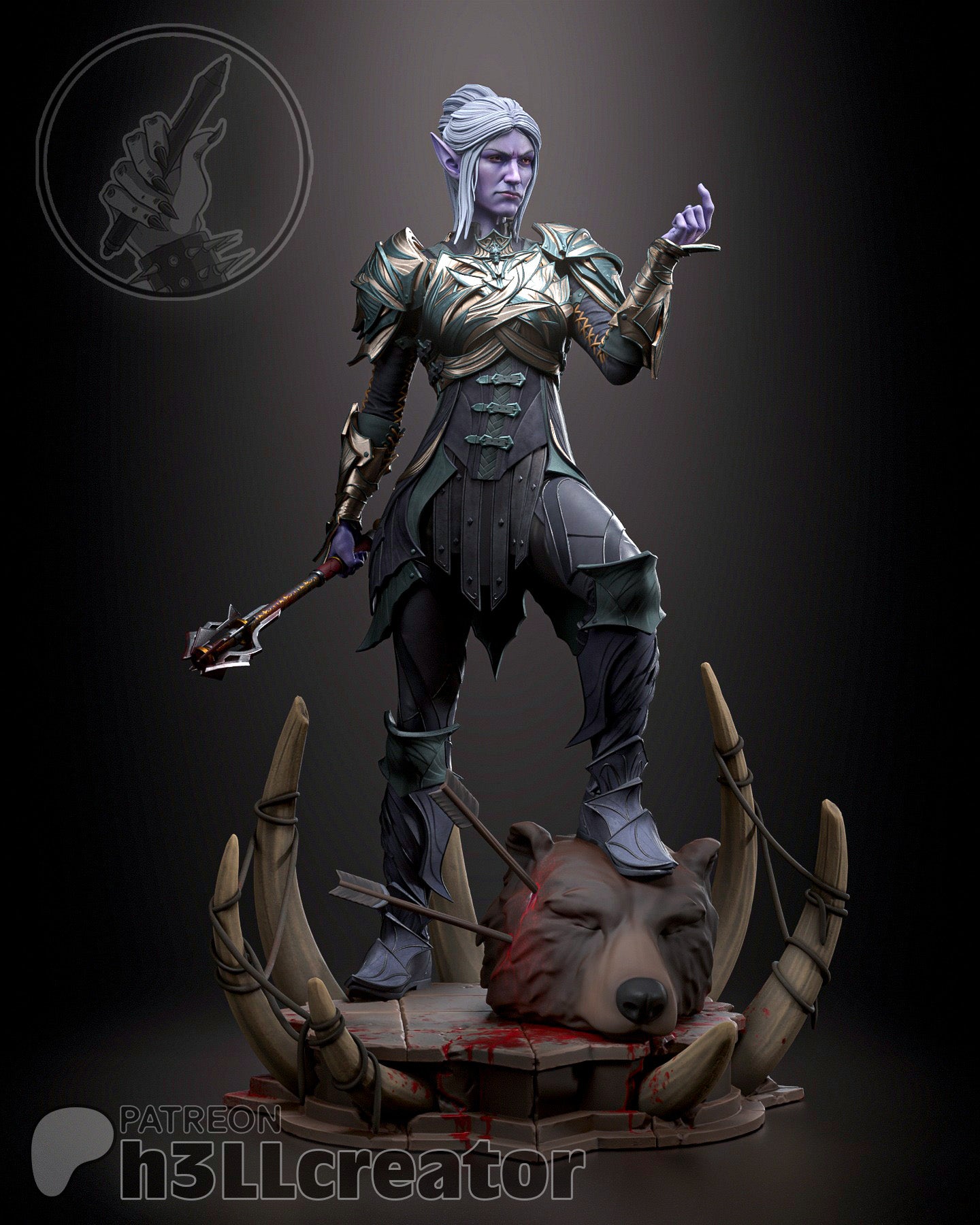 Minthara Garage Kit | Fanmade Model by h3llCreator | Baldurs Gate | 3D Printed - Sephiknot