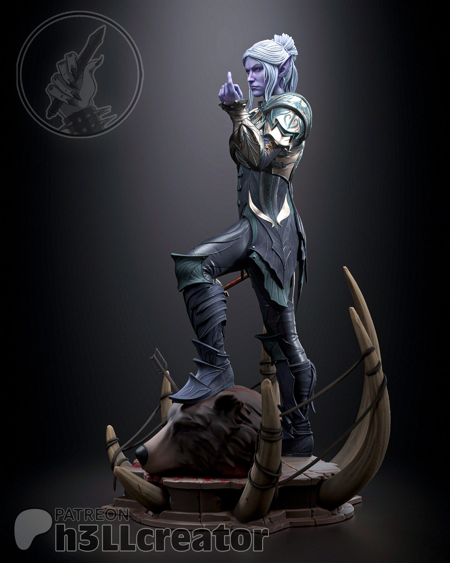 Minthara Garage Kit | Fanmade Model by h3llCreator | Baldurs Gate | 3D Printed - Sephiknot