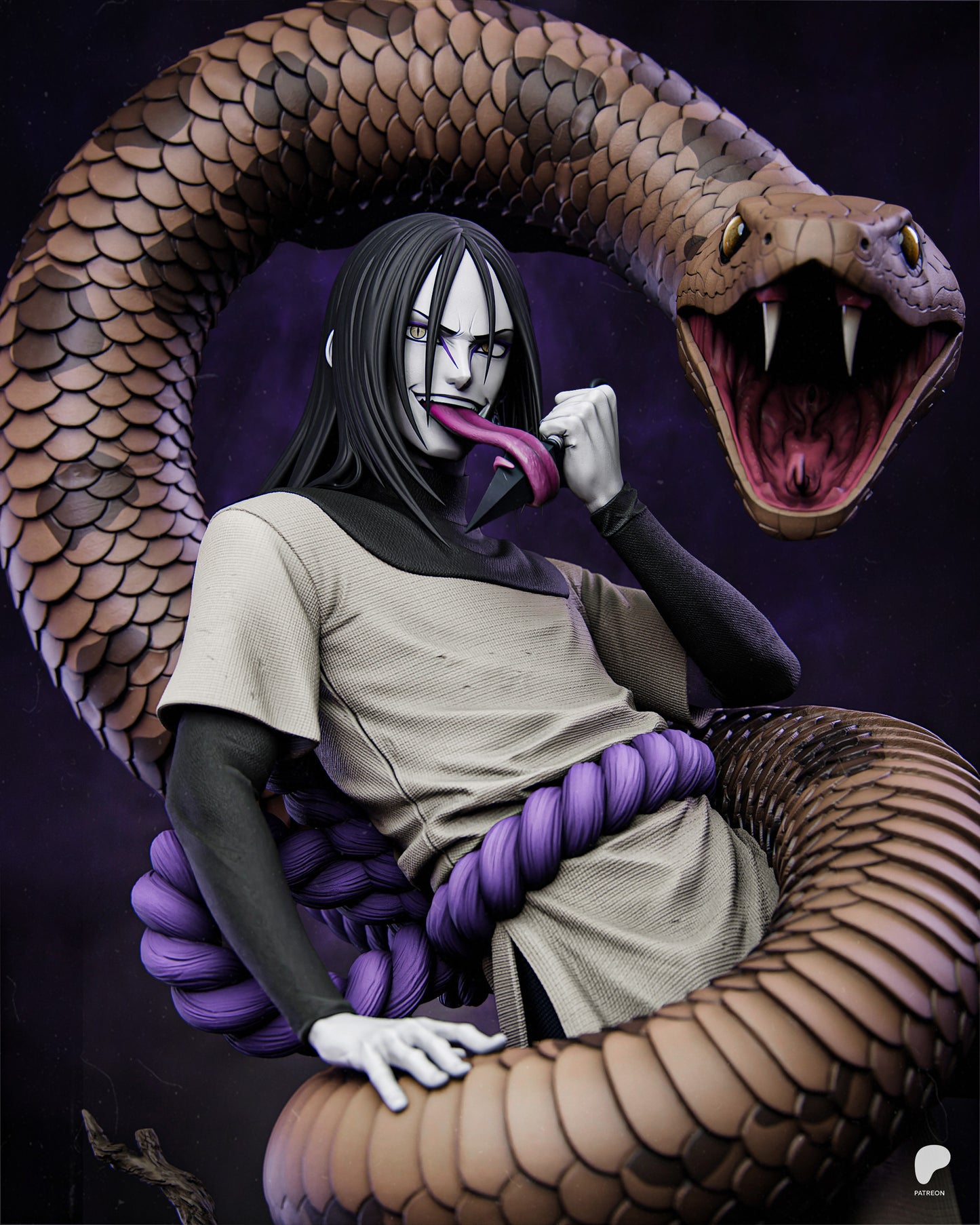 Orochimaru from Naruto Fan-Made Model by Tanuki Figures