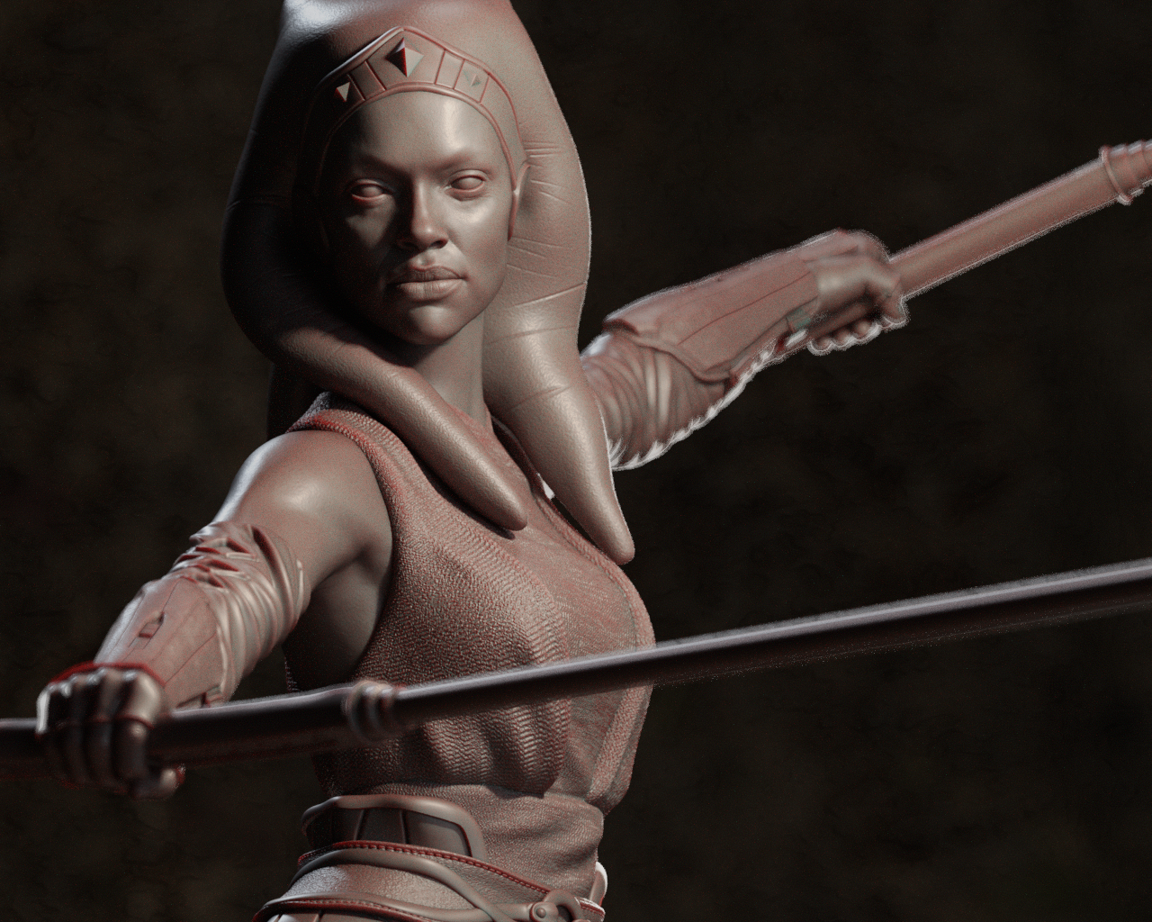 Ahsoka from Star Wars Fan-Made Model by CA3D