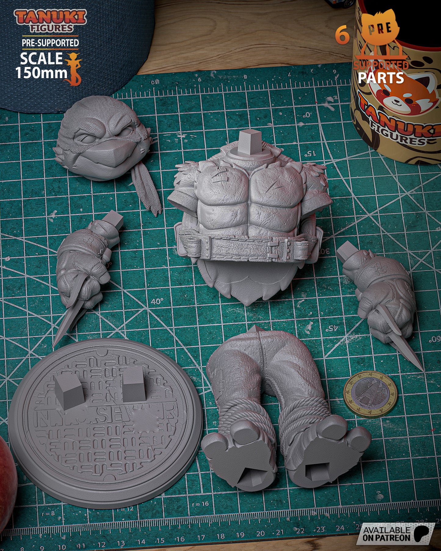 Raphael Garage Kit TMNT - Fanmade Model by Tanuki Figures