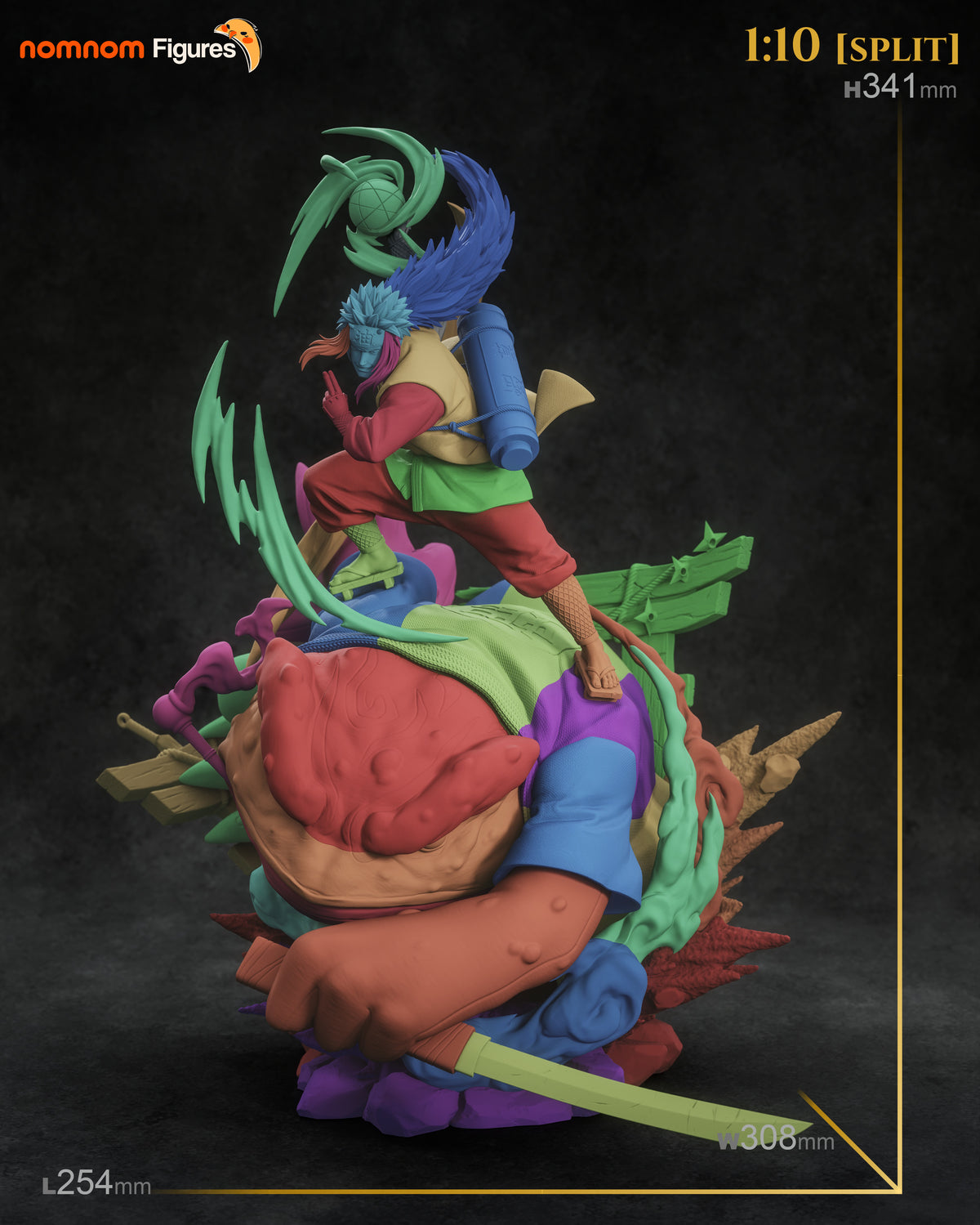 Jiraiya by NomNom | High Quality Resin Print | Painted Commissions available!