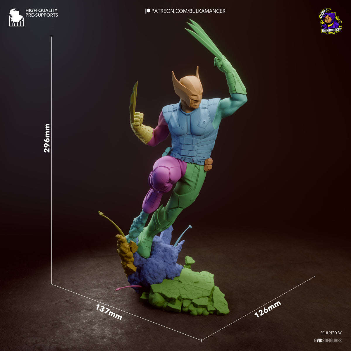 Wolverine by Bulkamancer | High Quality Resin Print | Painted Commissions available!