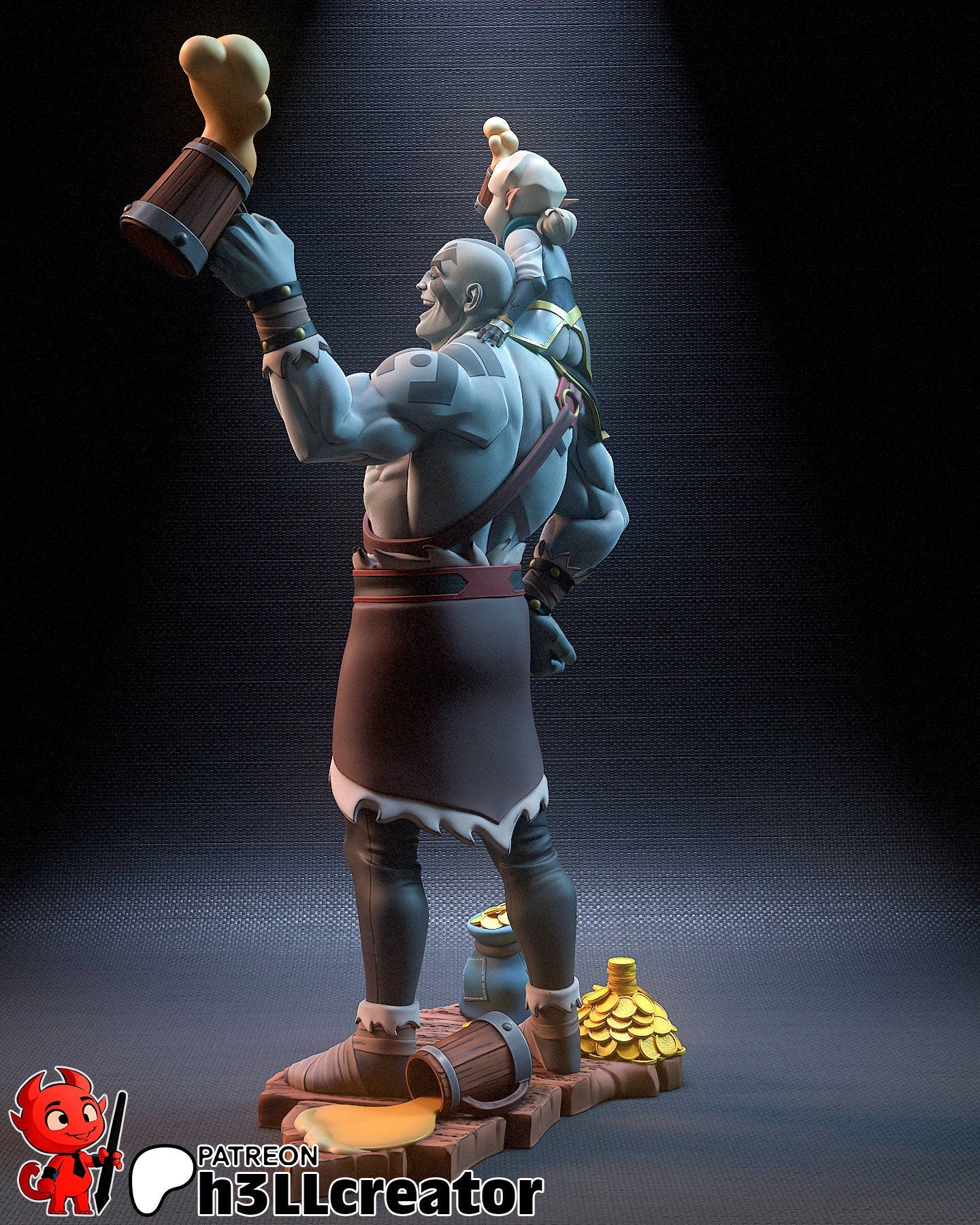 Cleric and Barbarian Garage Kit | Fanmade Model | Westruuns best friends | 3D Printed