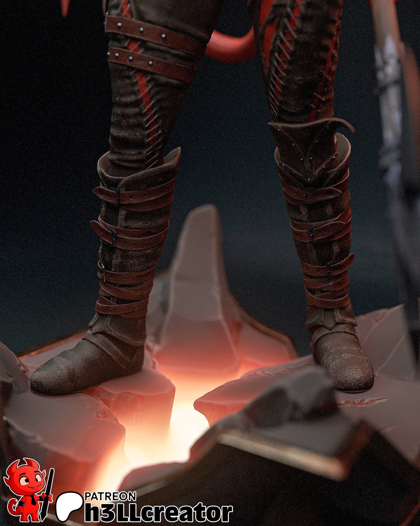Baldurs Gate 3 Karlach Garage Kit | Fanmade Model by h3llCreator & Bulkamancer | Barbarian mommy | 3D Printed