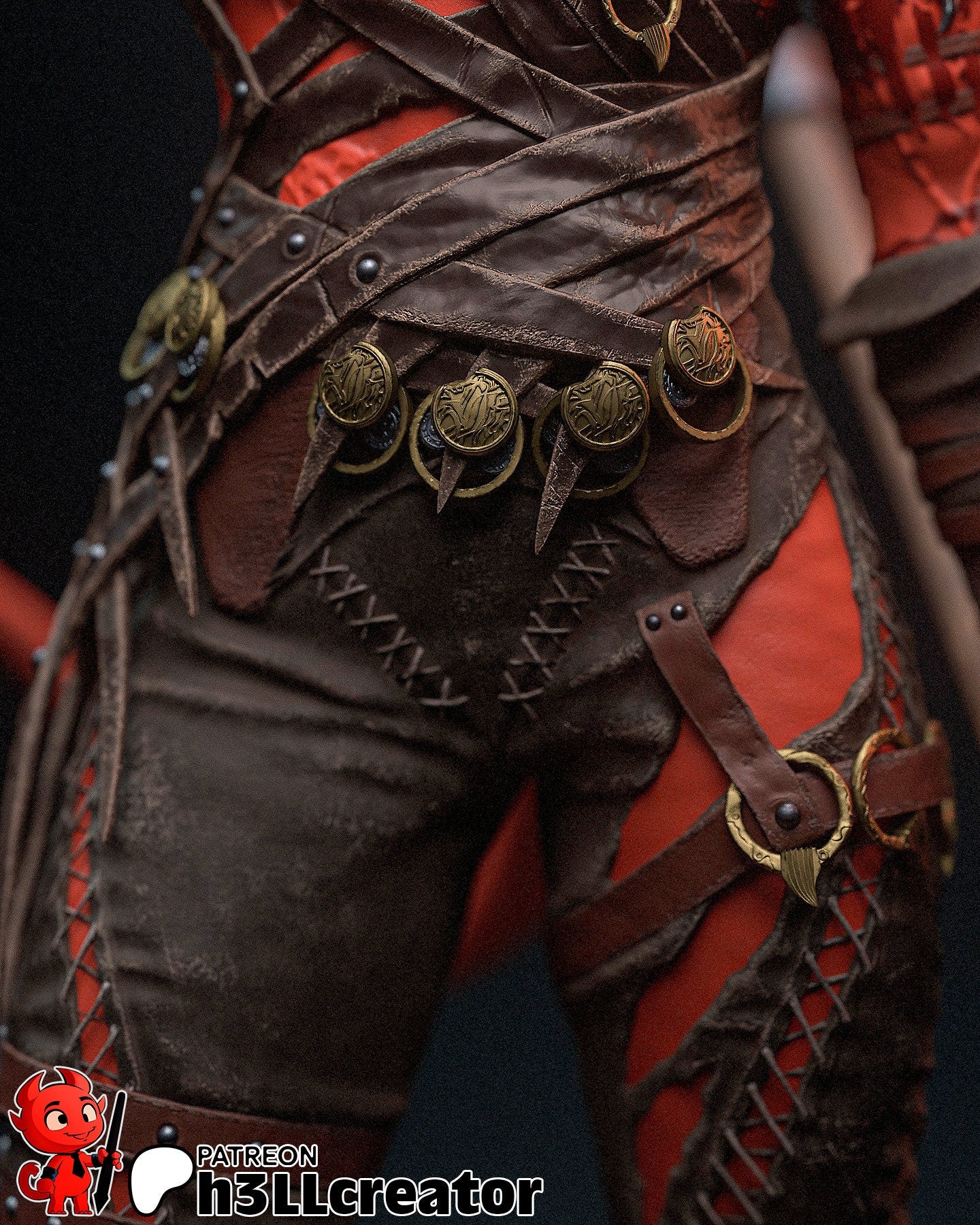 Baldurs Gate 3 Karlach Garage Kit | Fanmade Model by h3llCreator & Bulkamancer | Barbarian mommy | 3D Printed