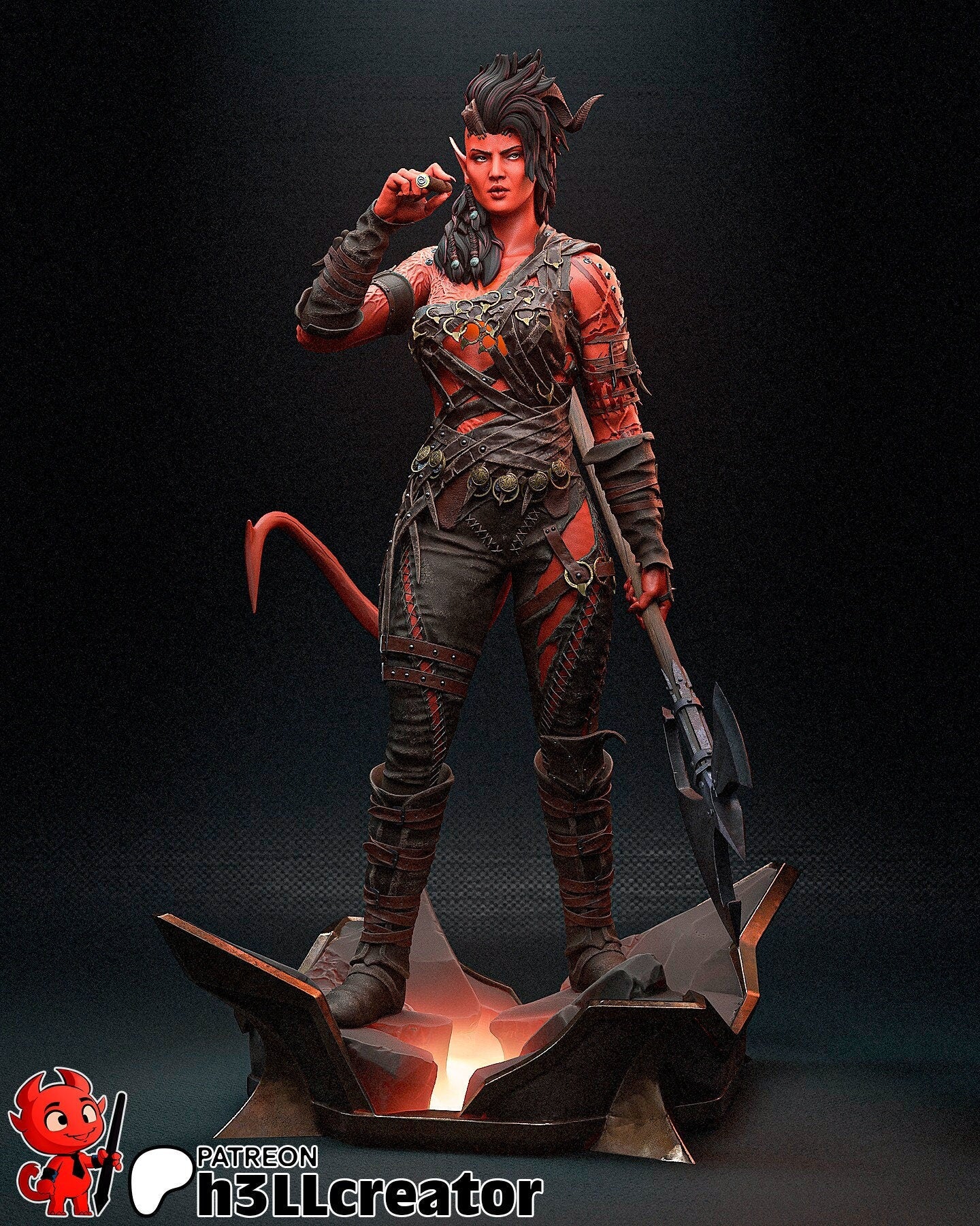 Baldurs Gate 3 Karlach Garage Kit | Fanmade Model by h3llCreator & Bulkamancer | Barbarian mommy | 3D Printed