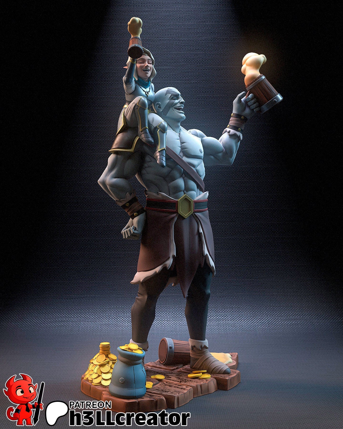 Cleric and Barbarian Garage Kit | Fanmade Model | Westruuns best friends | 3D Printed