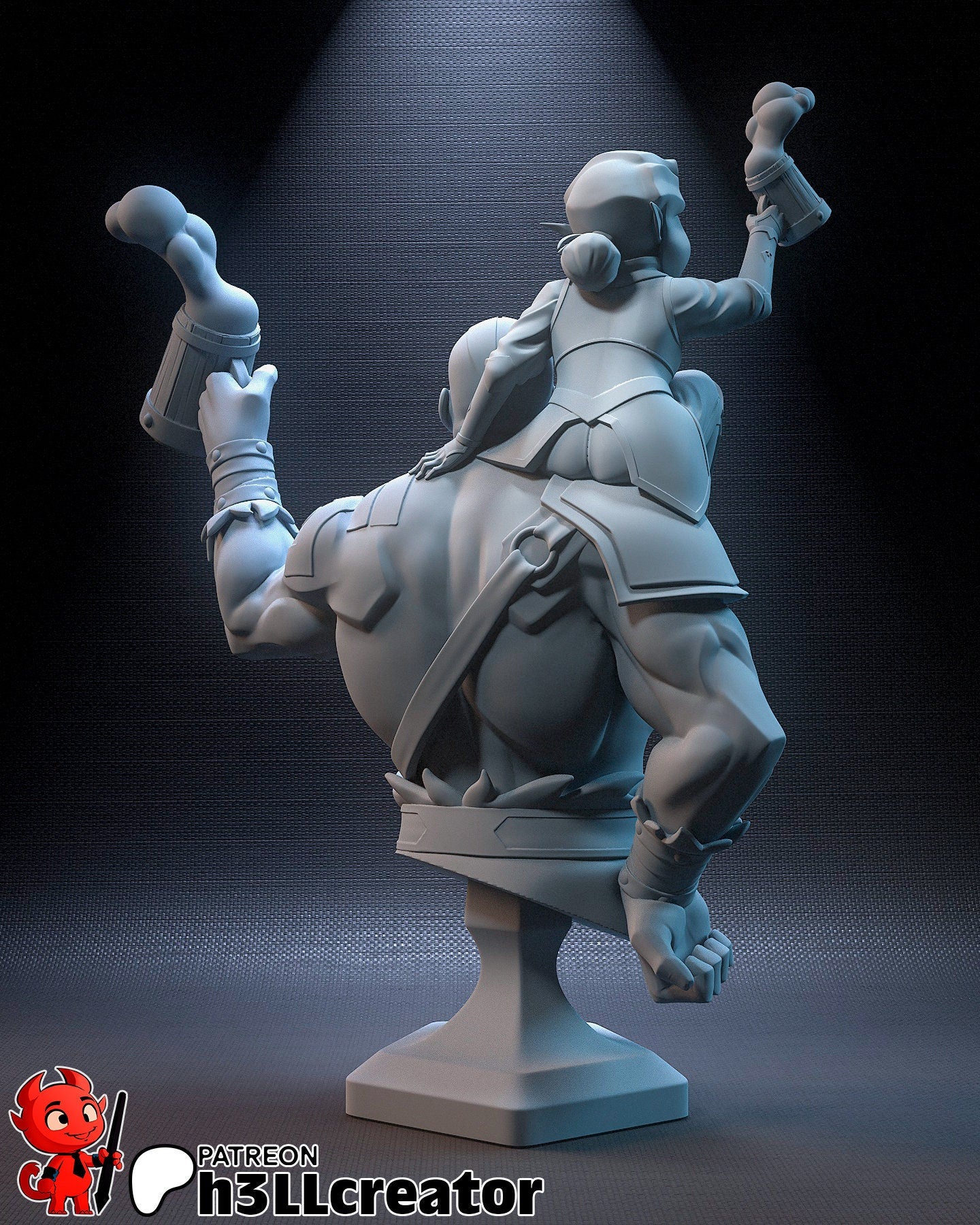 Cleric and Barbarian Garage Kit | Fanmade Model | Westruuns best friends | 3D Printed