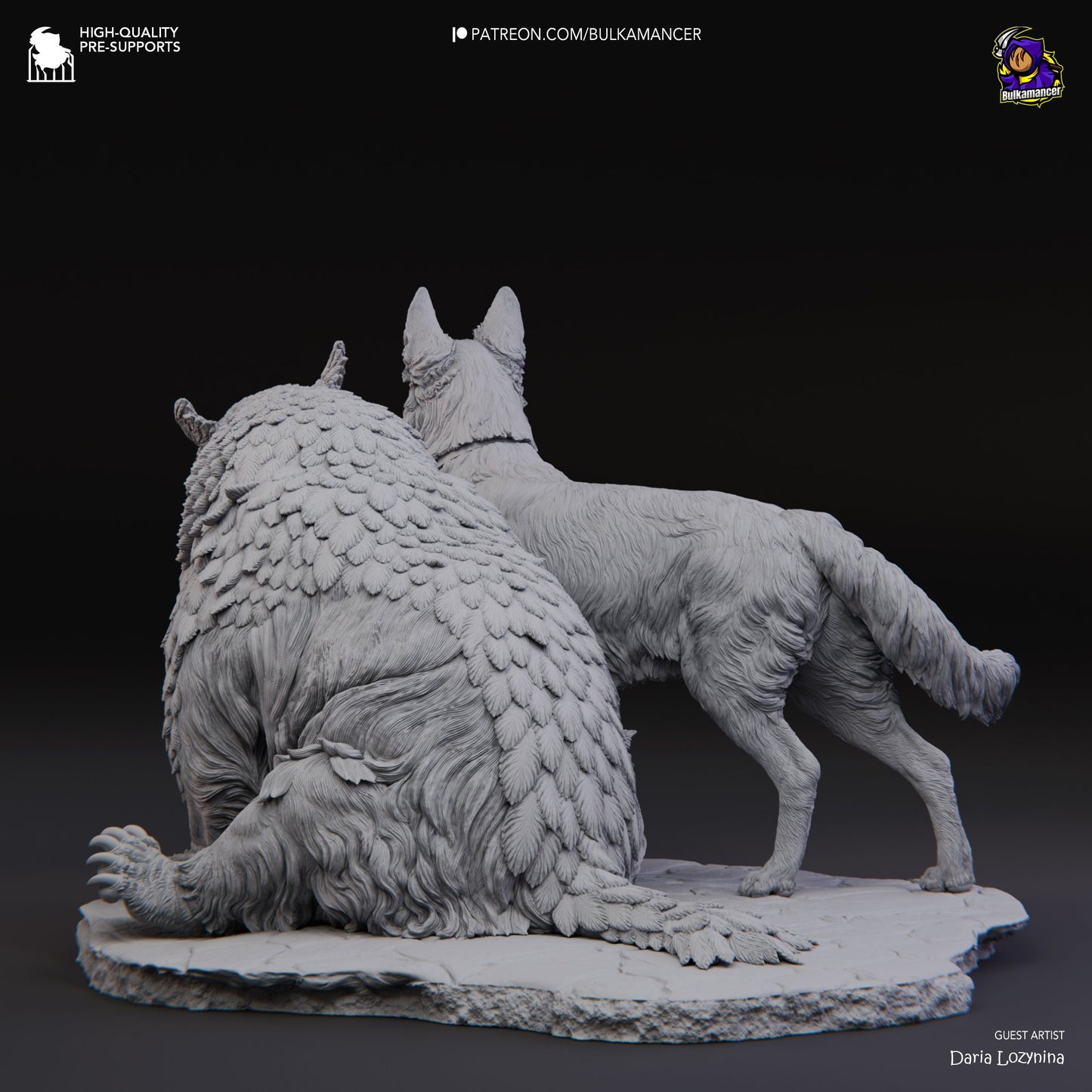 Baldurs Gate 3 Scratch & Owlbear Garage Kit | Fanmade Model by Bulkamancer | Camp Pets | 3D Printed