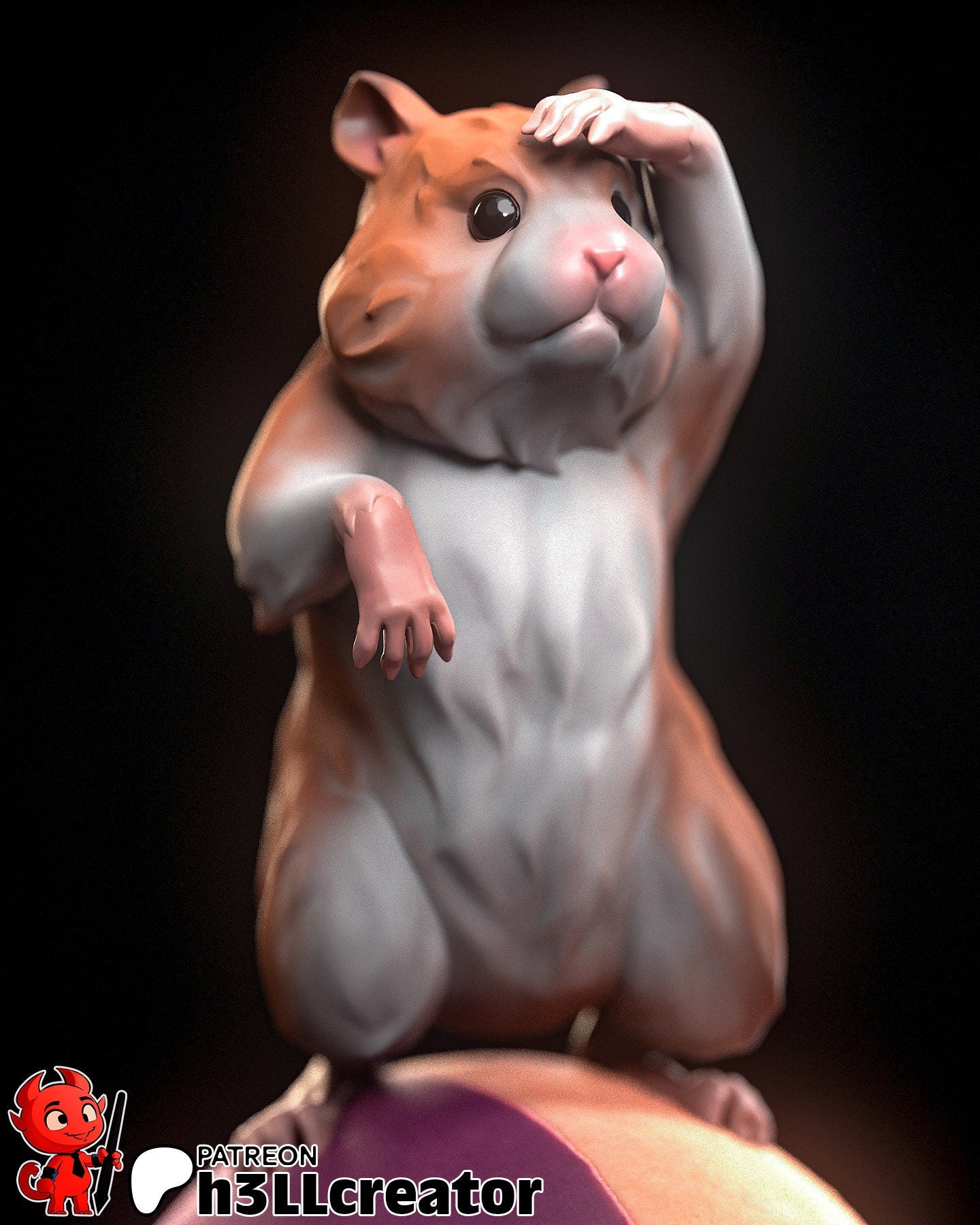 Baldur's Gate 3 Minsc and Boo Garage Kit | Fanmade Model by h3llCreator | The hamster is the real hero | 3D Printed