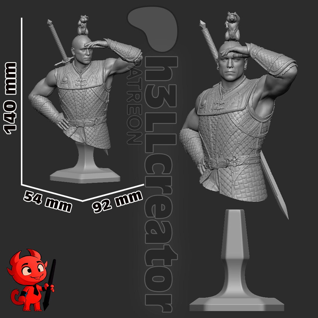Baldur's Gate 3 Minsc and Boo Garage Kit | Fanmade Model by h3llCreator | The hamster is the real hero | 3D Printed