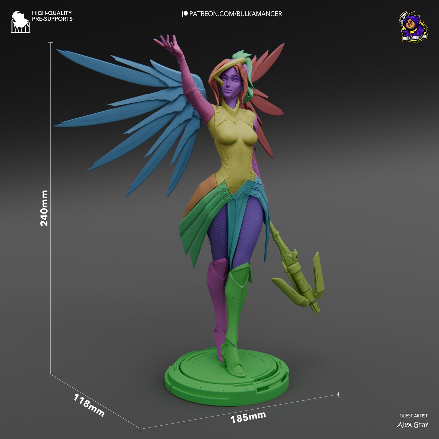 Overwatch Mercy Garage Kit | Fanmade Model by Bulkamancer| Angelic healer | 3D Printed