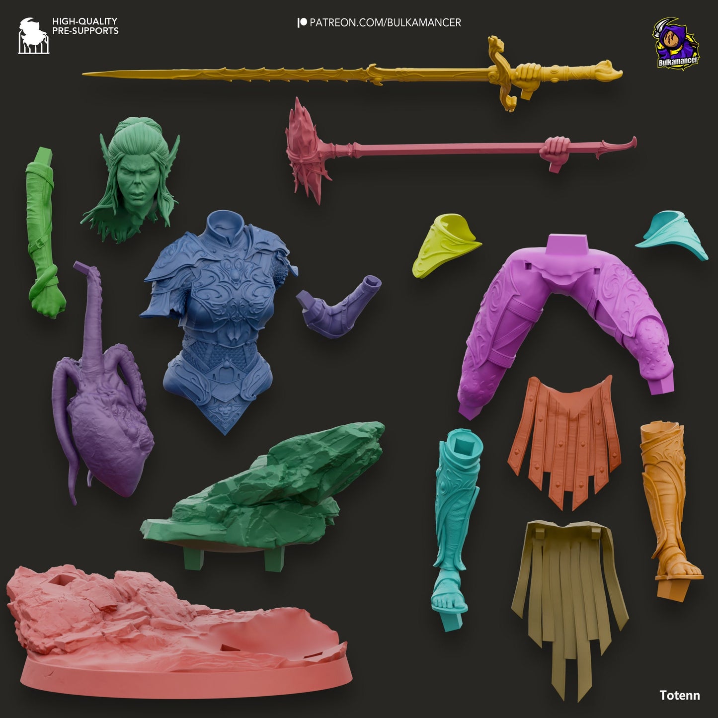 Baldur's Gate 3 Lae'zel Garage Kit | Fanmade Model by Bulkamancer/h3llCreator| Lae'zel of Crèche K'liir | 3D Printed