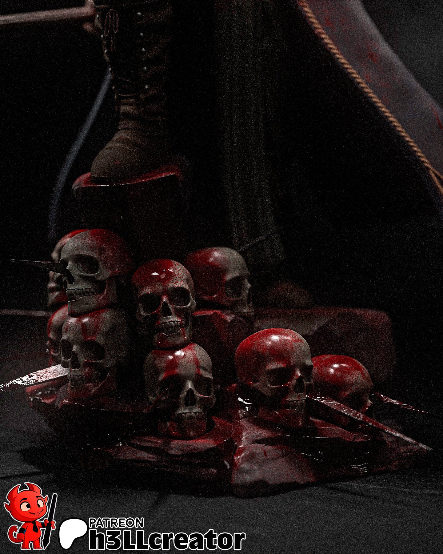 Baldur's Gate 3 Durge Garage Kit | Fanmade Model by h3llCreator | The Dark Urge | 3D Printed