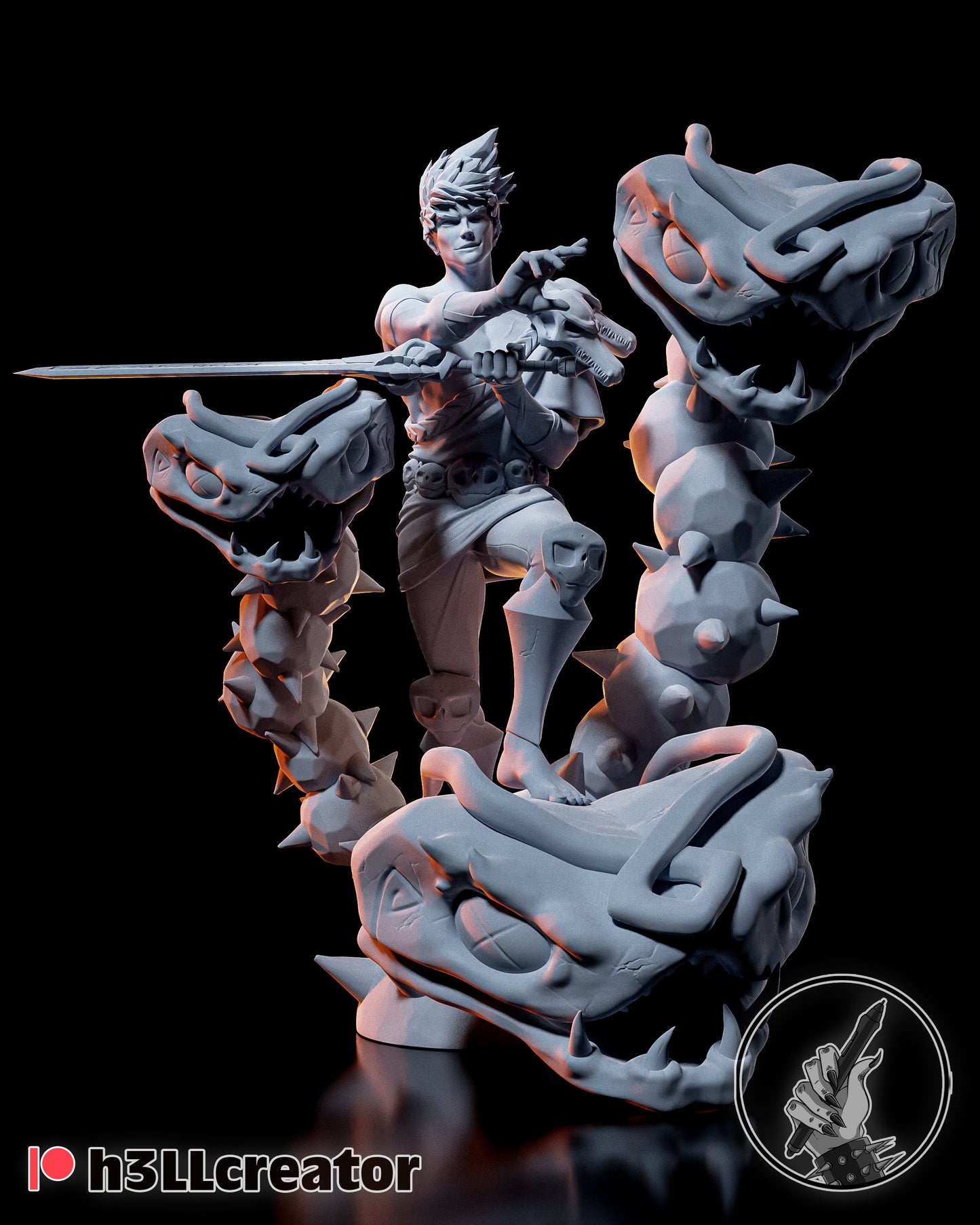 Hades Zagreus Garage Kit | Fanmade Model by h3llCreator & Bulkamancer | God of Blood | 3D Printed