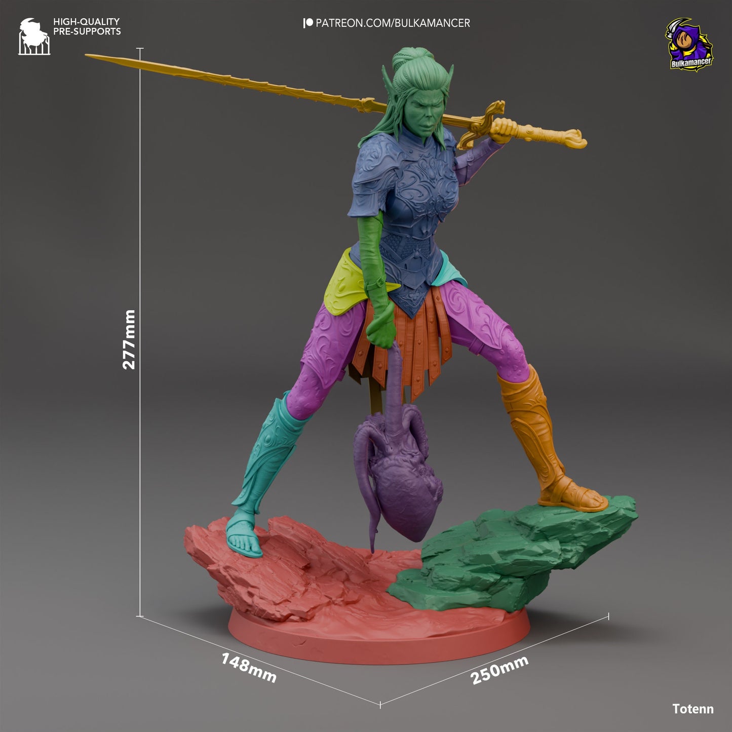 Baldur's Gate 3 Lae'zel Garage Kit | Fanmade Model by Bulkamancer/h3llCreator| Lae'zel of Crèche K'liir | 3D Printed