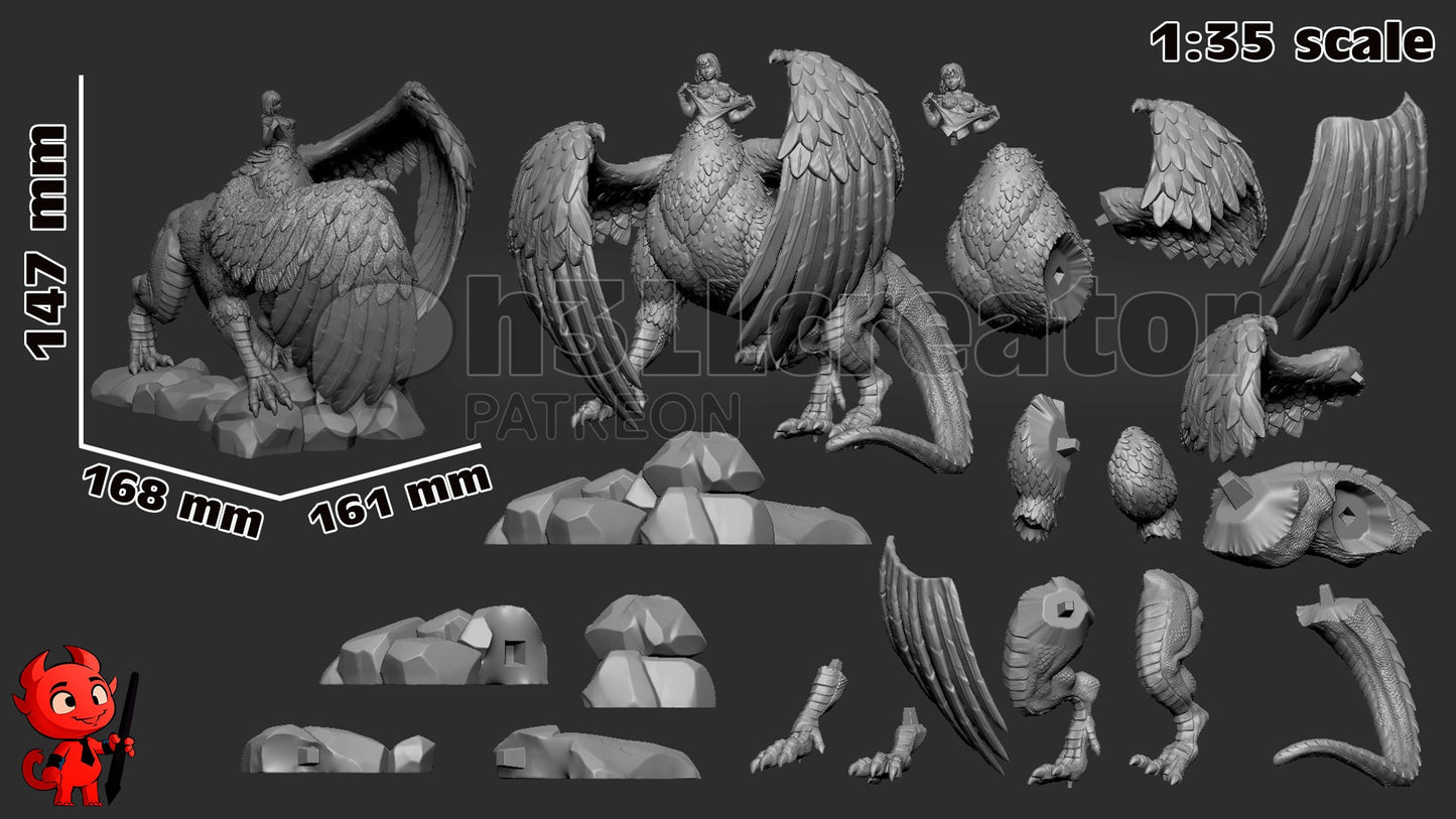 Delicious in Dungeon Falin Garage Kit | Fanmade Model by h3llCreator | Chicken Dragon | 3D Printed