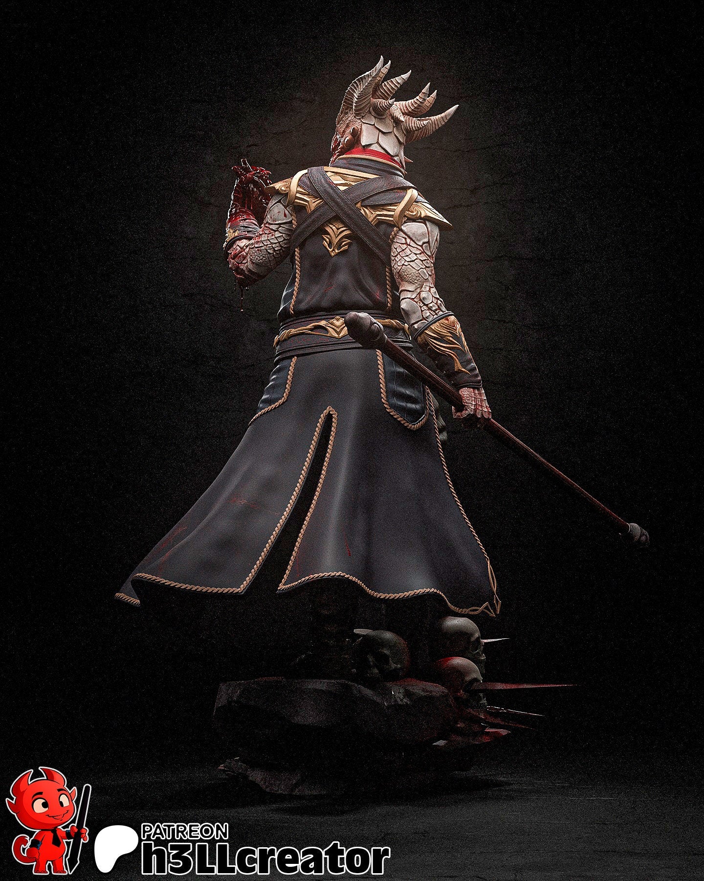 Baldur's Gate 3 Durge Garage Kit | Fanmade Model by h3llCreator | The Dark Urge | 3D Printed