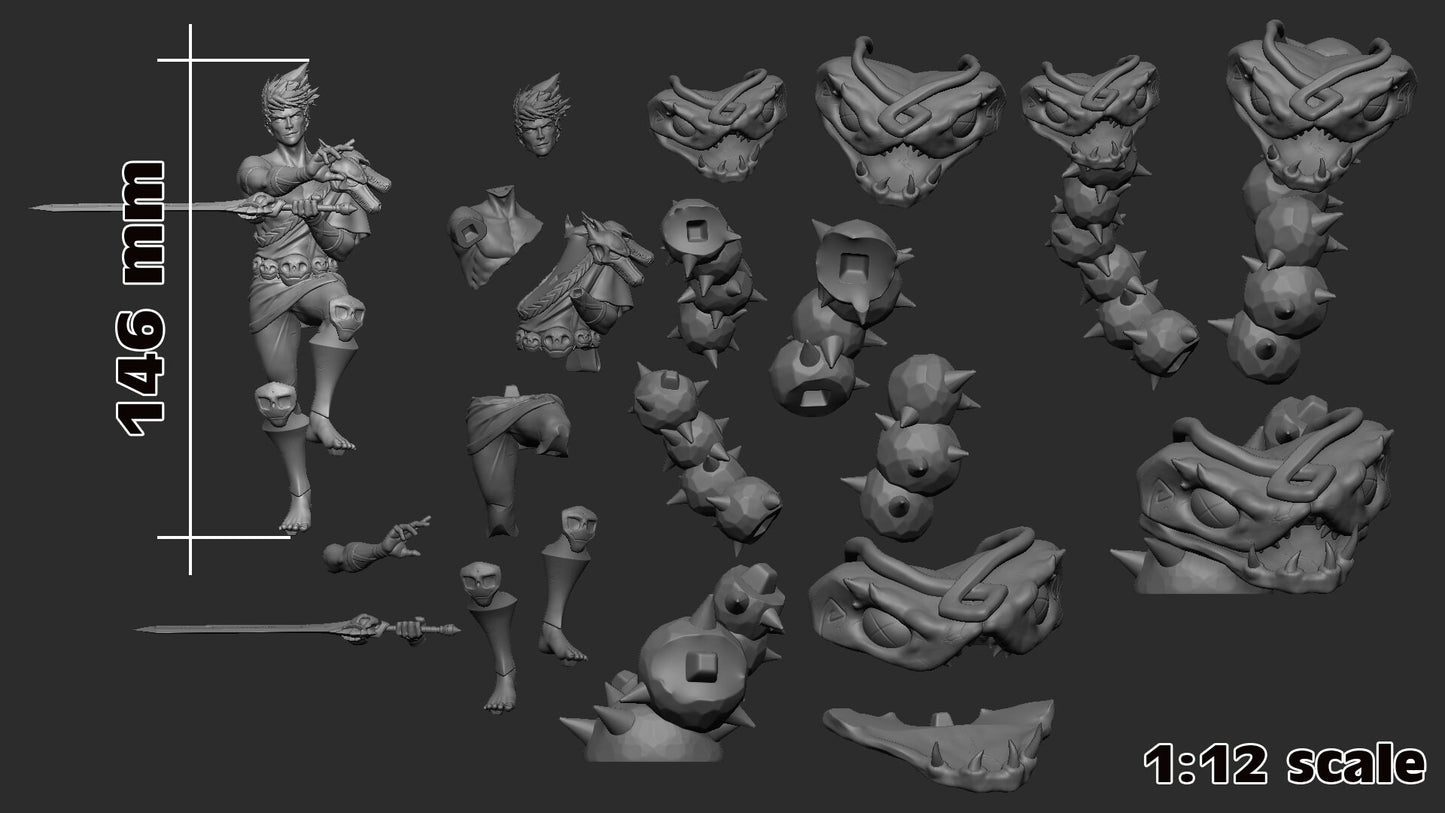 Hades Zagreus Garage Kit | Fanmade Model by h3llCreator & Bulkamancer | God of Blood | 3D Printed