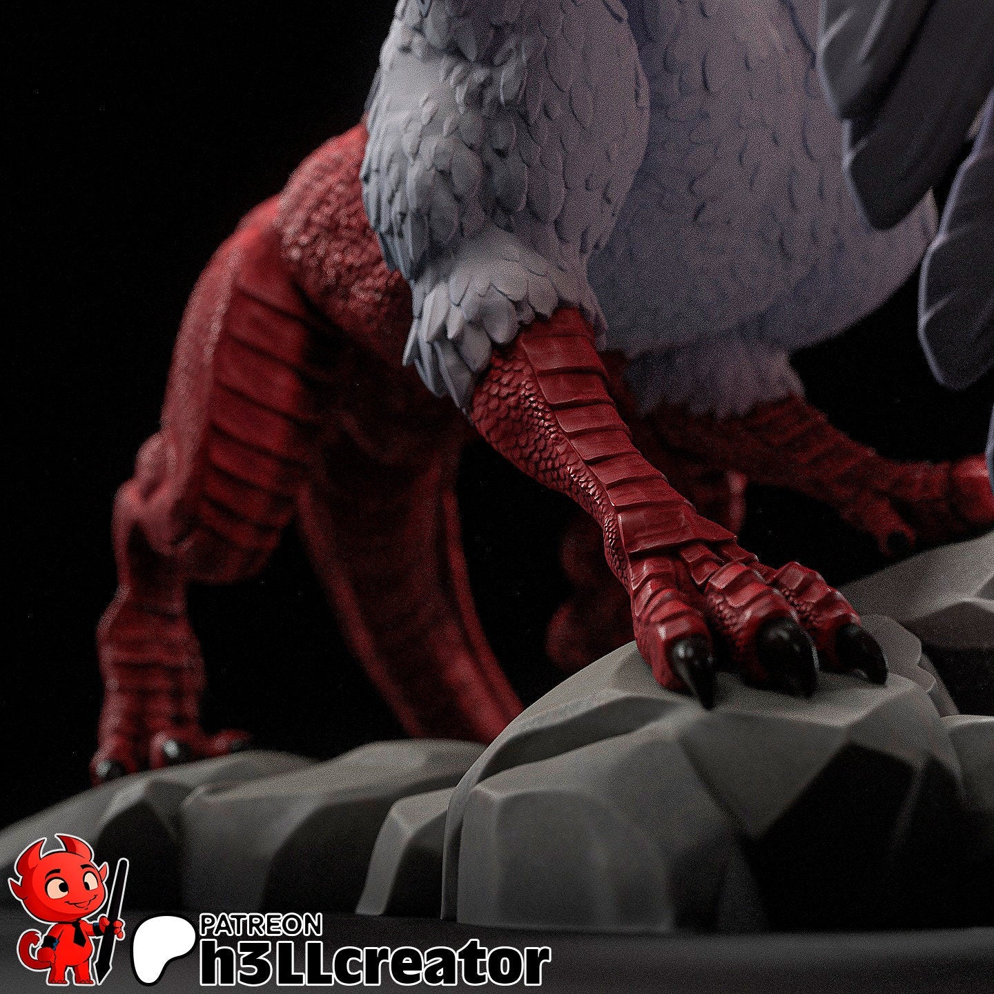 Delicious in Dungeon Falin Garage Kit | Fanmade Model by h3llCreator | Chicken Dragon | 3D Printed