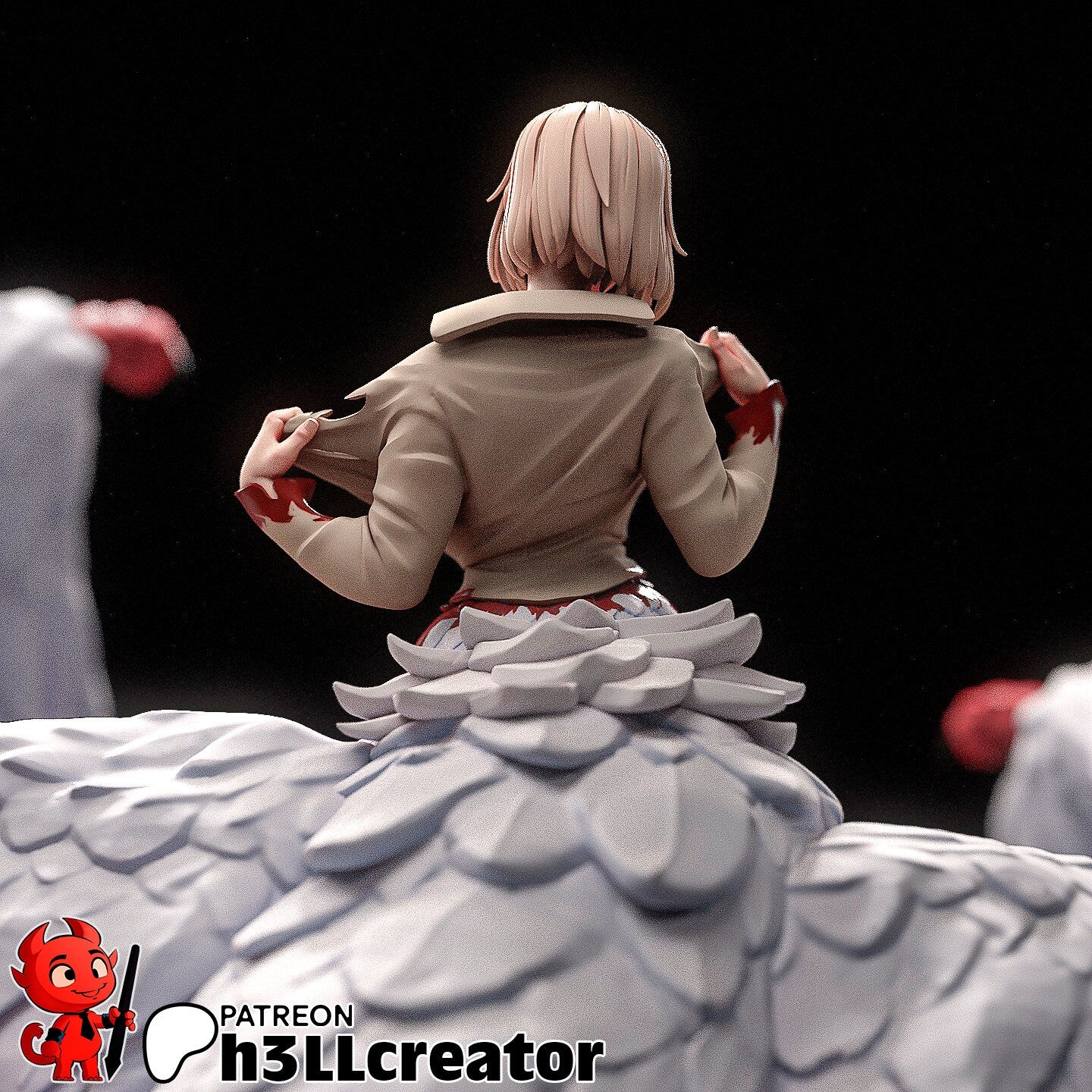 Delicious in Dungeon Falin Garage Kit | Fanmade Model by h3llCreator | Chicken Dragon | 3D Printed