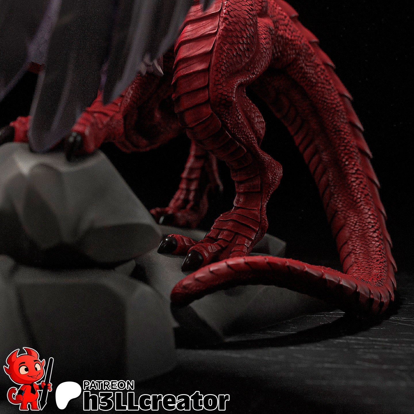 Delicious in Dungeon Falin Garage Kit | Fanmade Model by h3llCreator | Chicken Dragon | 3D Printed