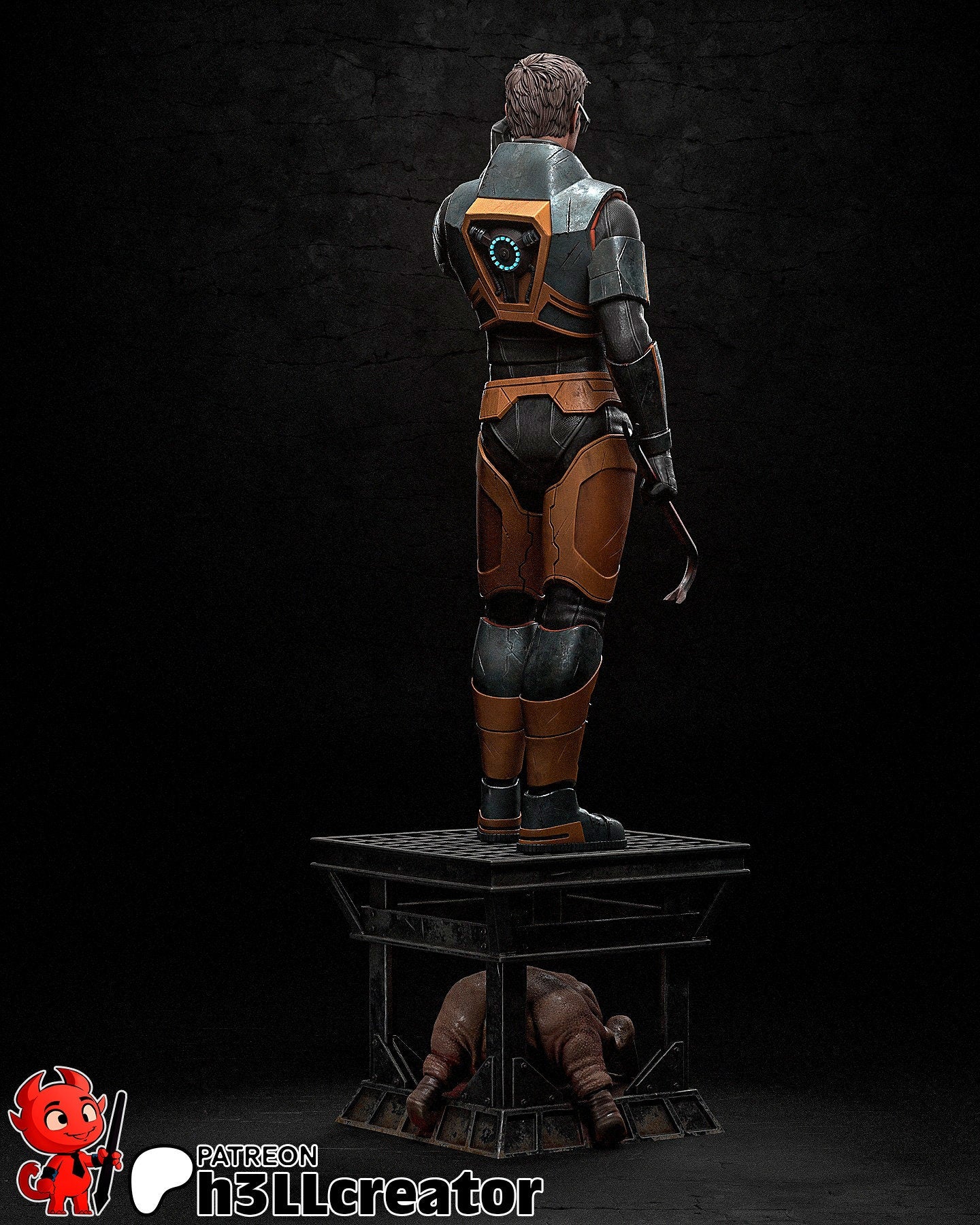 Half-Life Gordon Freeman Garage Kit | Fanmade Model by h3llCreator | The Silent Protagonist | 3D Printed